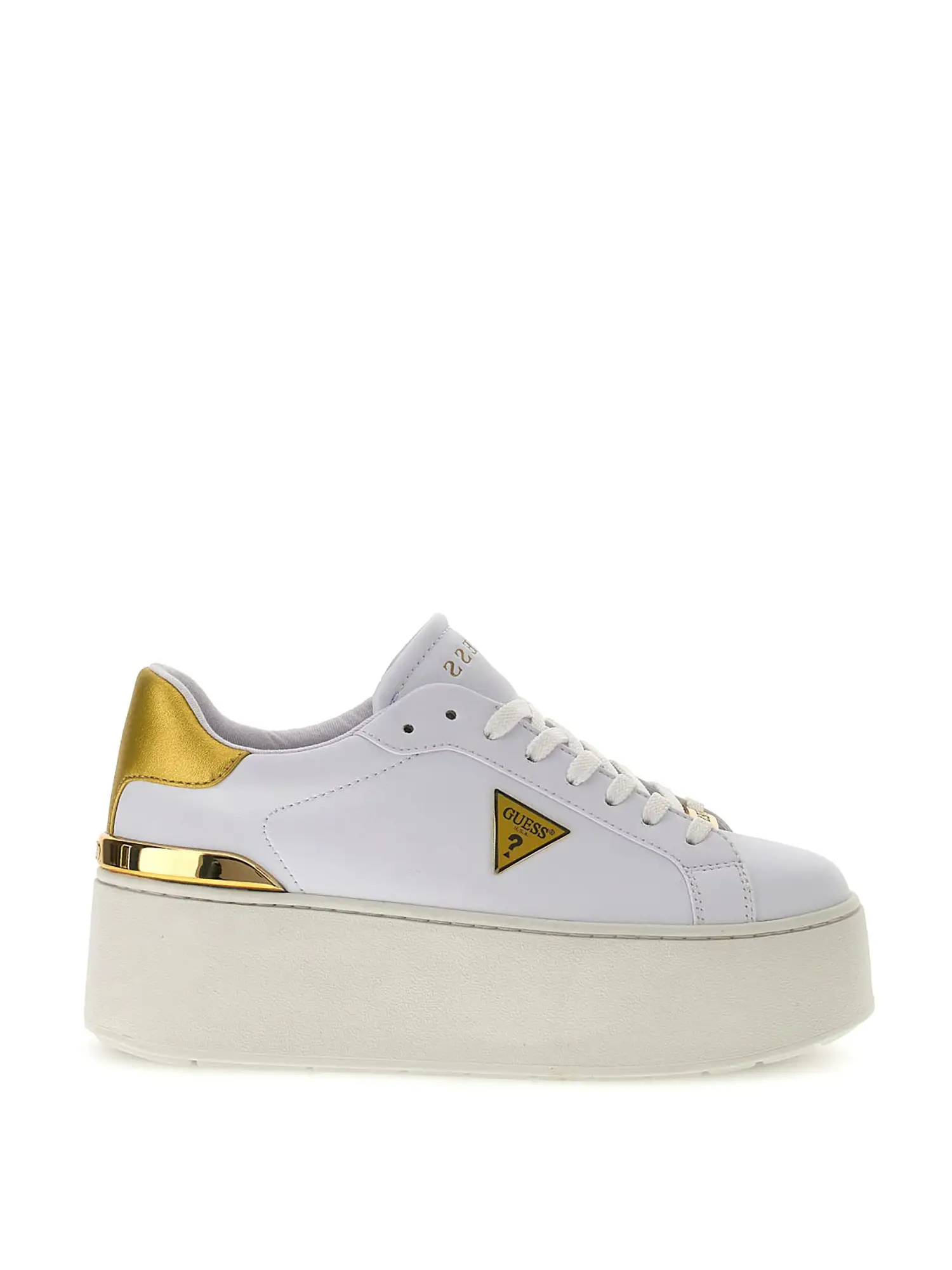 SNEAKERS DONNA - GUESS - FLPWLL LEL12 - BIANCO/ORO, 40