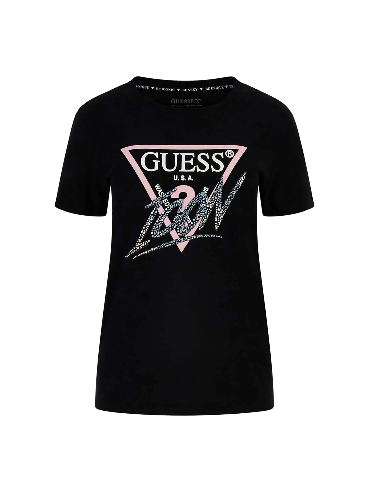 T-SHIRT DONNA - GUESS JEANS - W4RI41 I3Z14 - NERO, S