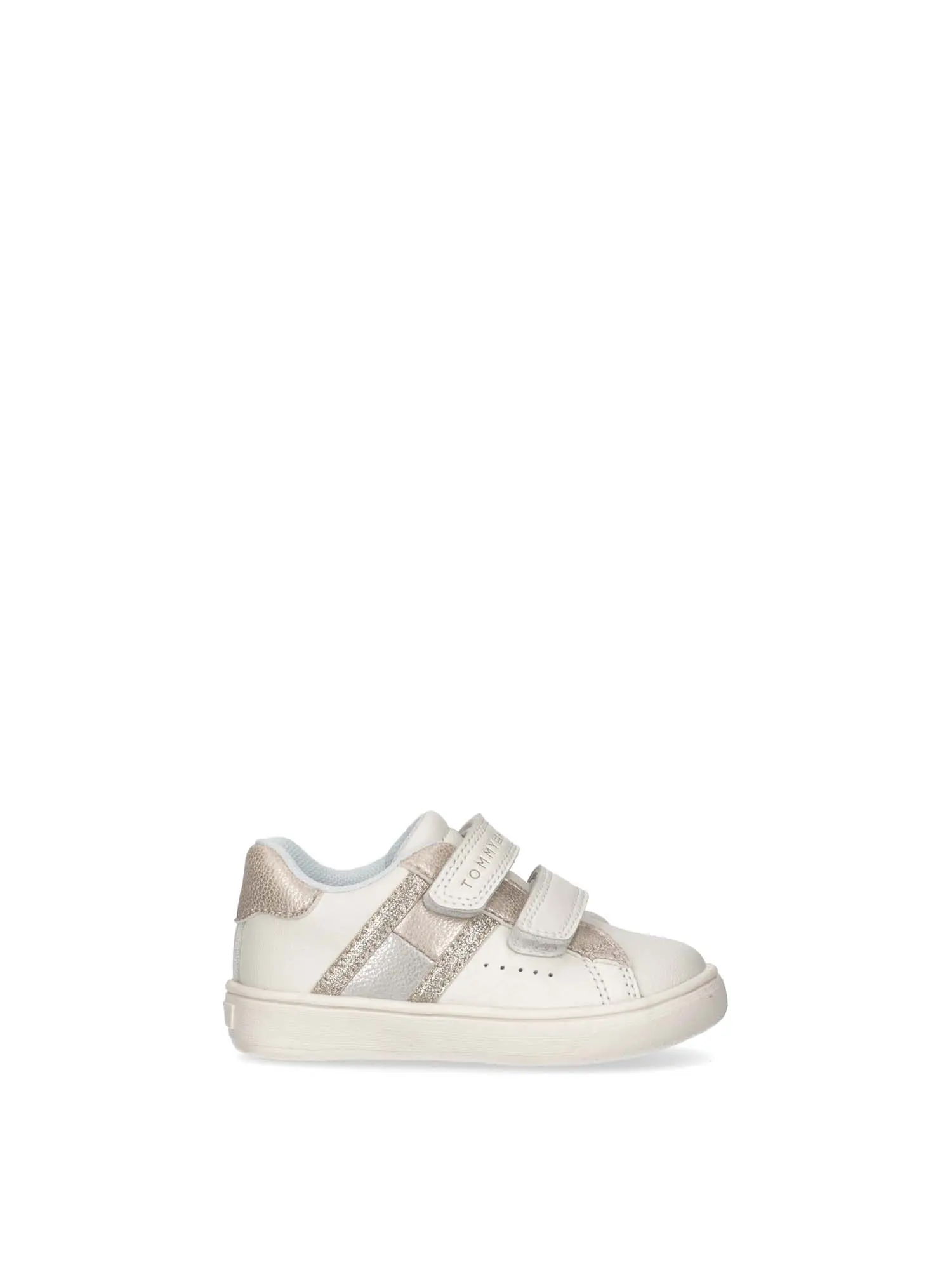 SNEAKERS BAMBINA - TOMMY HILFIGER - T1A9-33190-1439 - BIANCO/PLATINO, 27