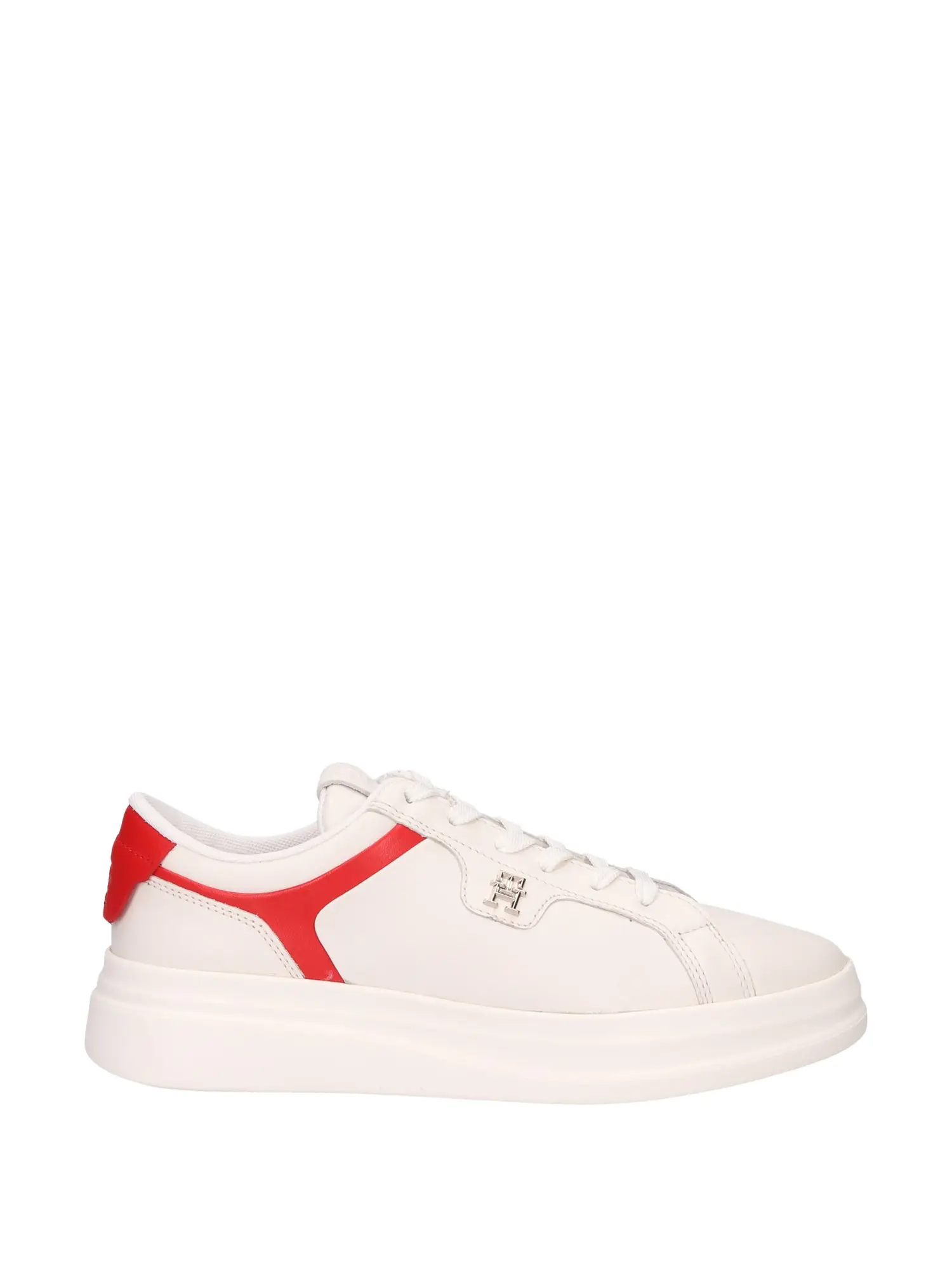 SNEAKERS DONNA - TOMMY HILFIGER - FW0FW07460 - ECRU/ROSSO, 37
