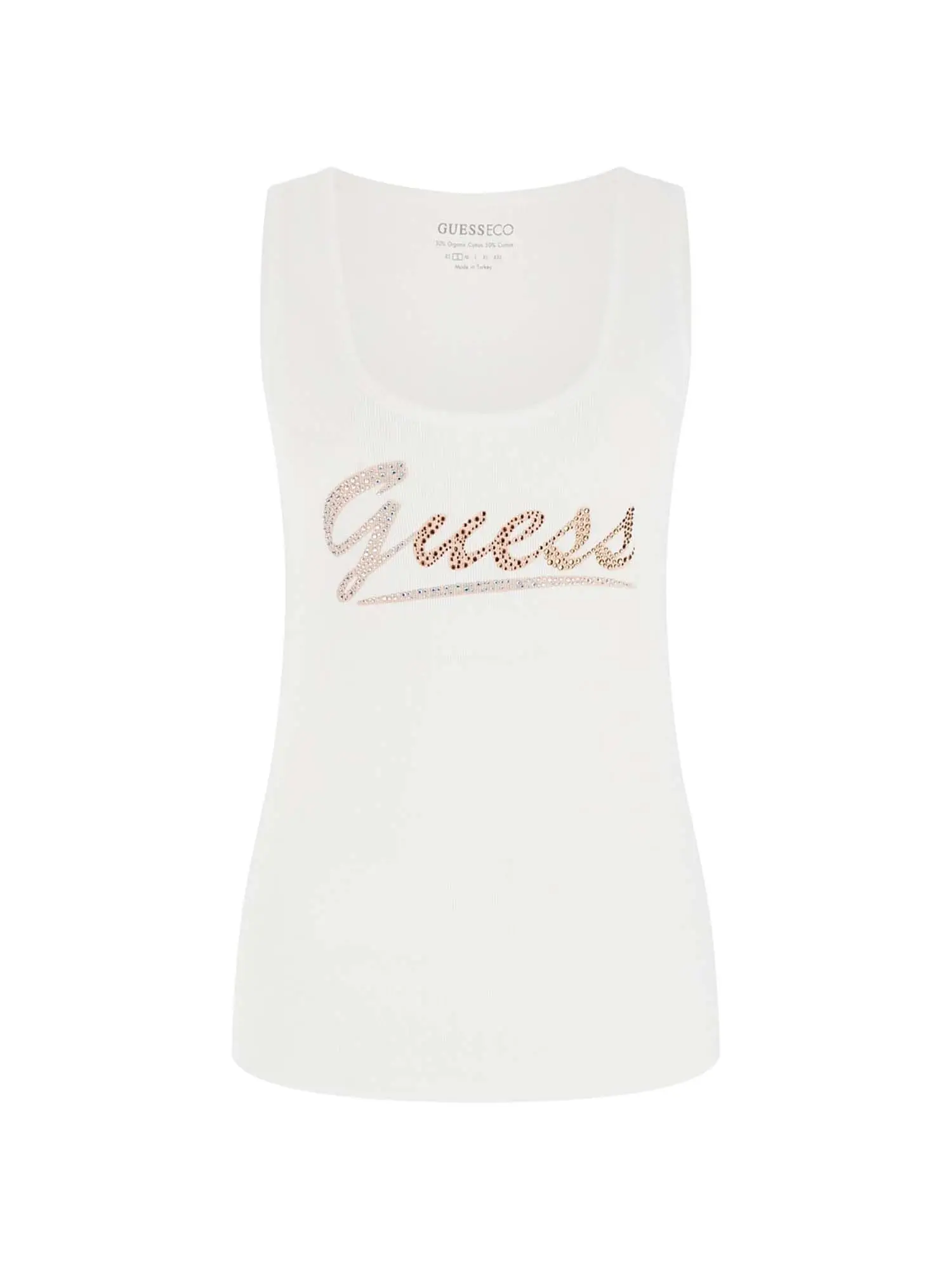TOP DONNA - GUESS JEANS - W4GP16 K1814 - BIANCO, M