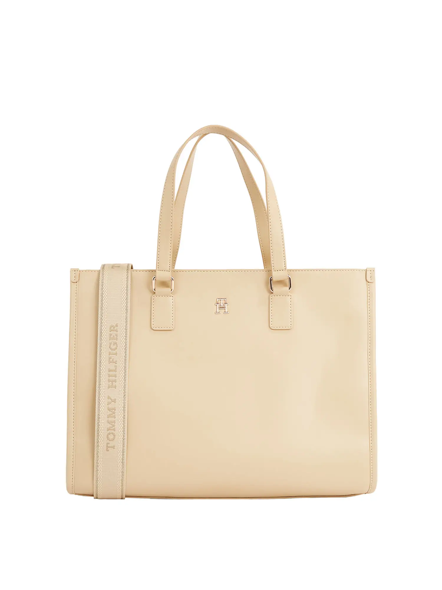 TOTE DONNA - TOMMY HILFIGER - AW0AW15978 - BEIGE, UNICA