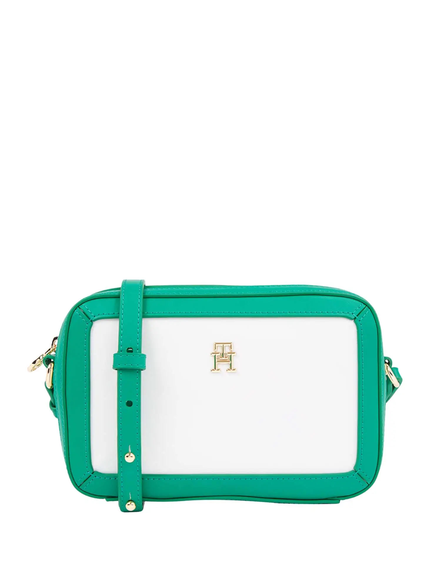 TRACOLLA DONNA - TOMMY HILFIGER - AW0AW16428 - ECRU/VERDE, UNICA