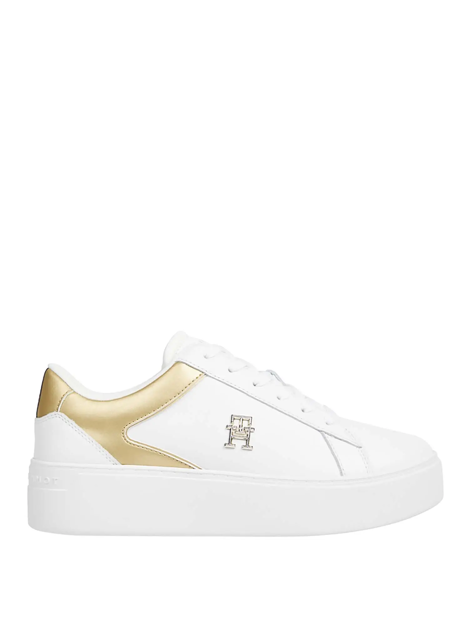 SNEAKERS DONNA - TOMMY HILFIGER - FW0FW08073 - BIANCO/ORO, 41