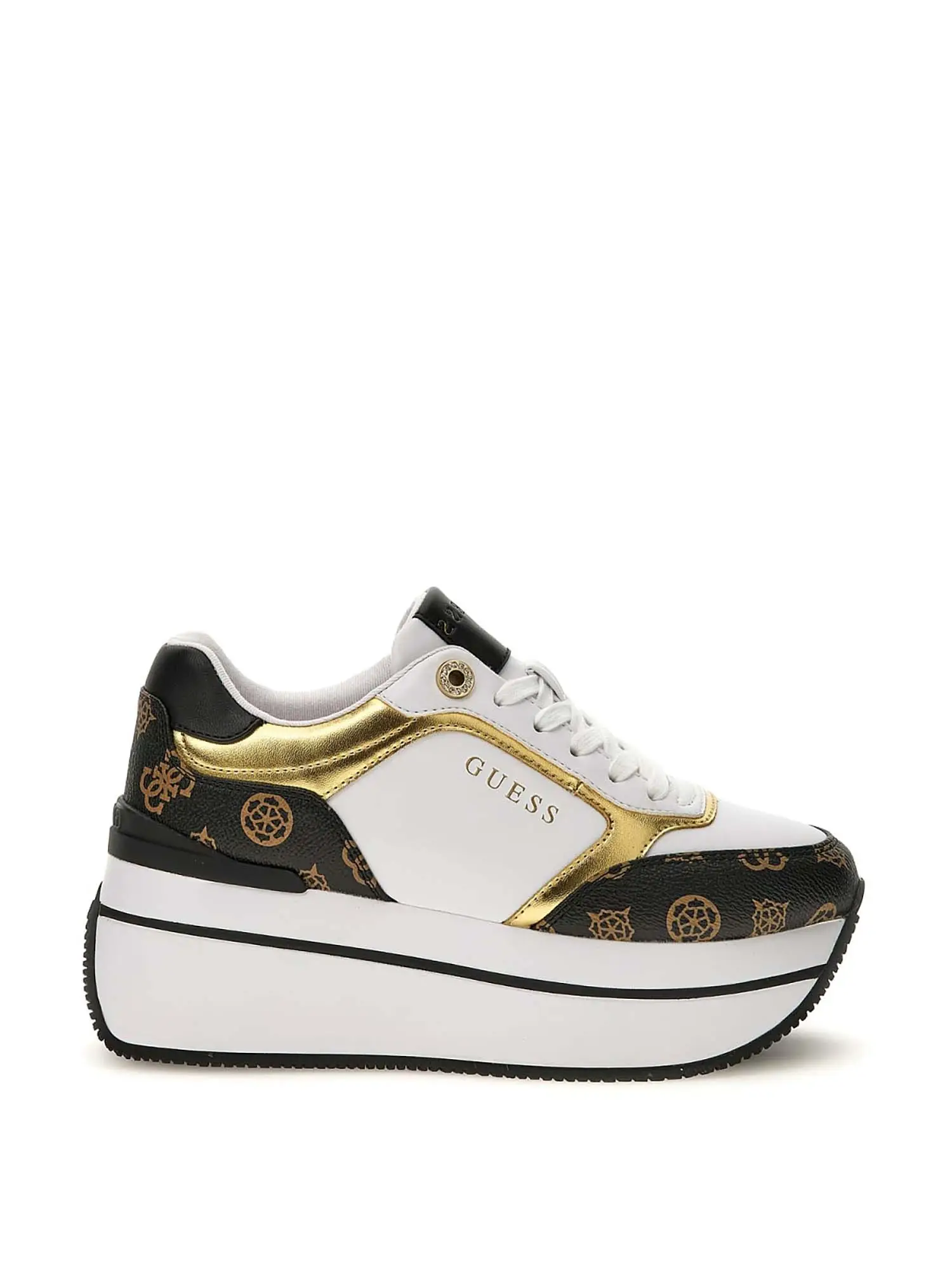 SNEAKERS DONNA - GUESS - FL7CMR FAL12 - BIANCO/MARRONE, 37