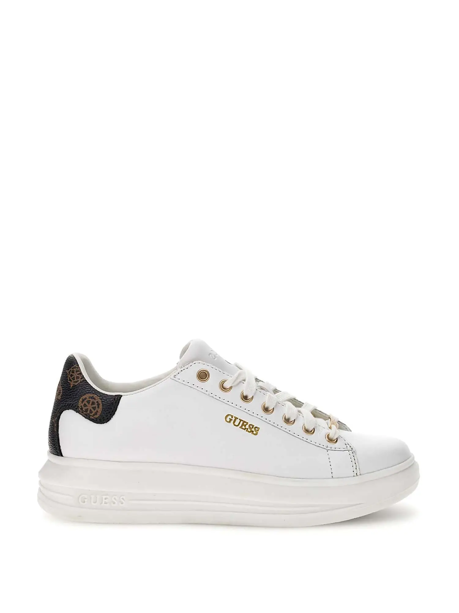 SNEAKERS DONNA - GUESS - FL8VIB LEA12 - BIANCO/MARRONE, 37