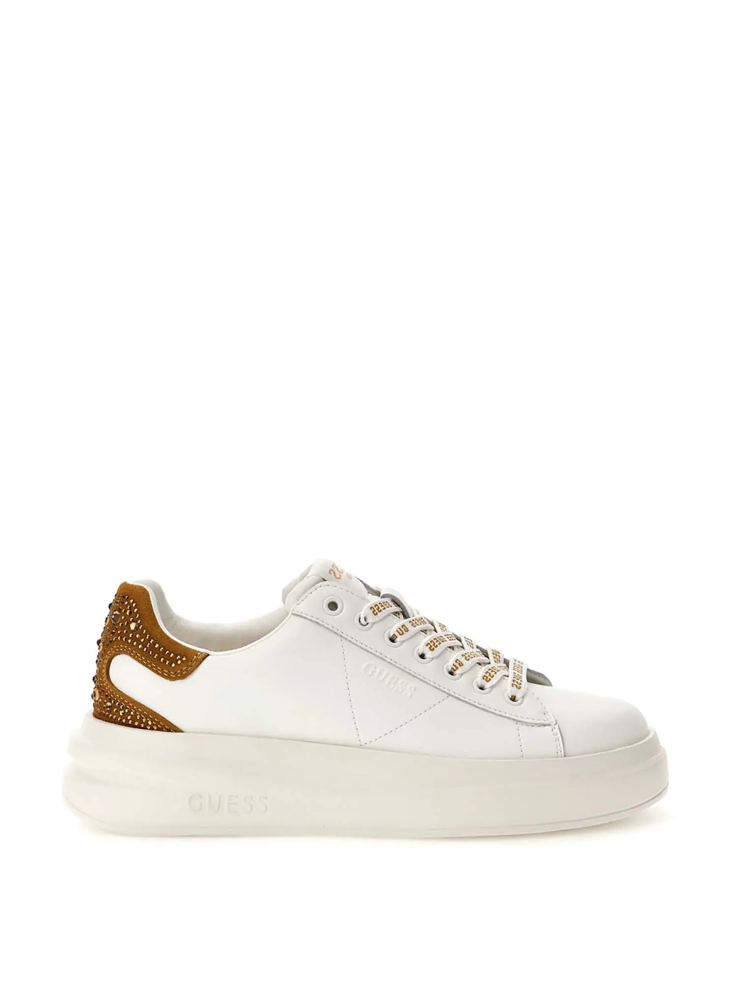 SNEAKERS DONNA - GUESS - FLTELB LEA12 - BIANCO/ORO, 40