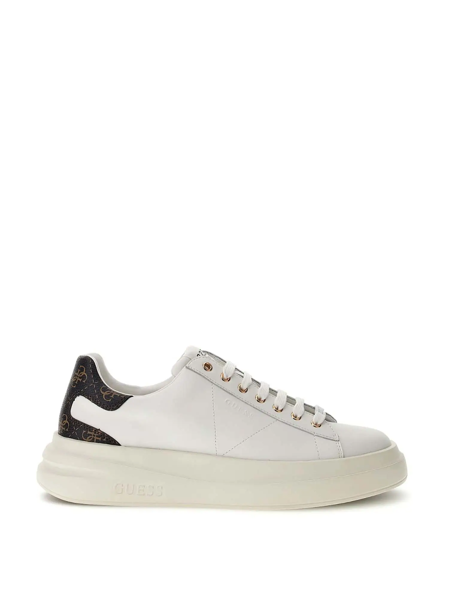 SNEAKERS DONNA - GUESS - FMPVIB LEA12 - BIANCO/MARRONE, 43