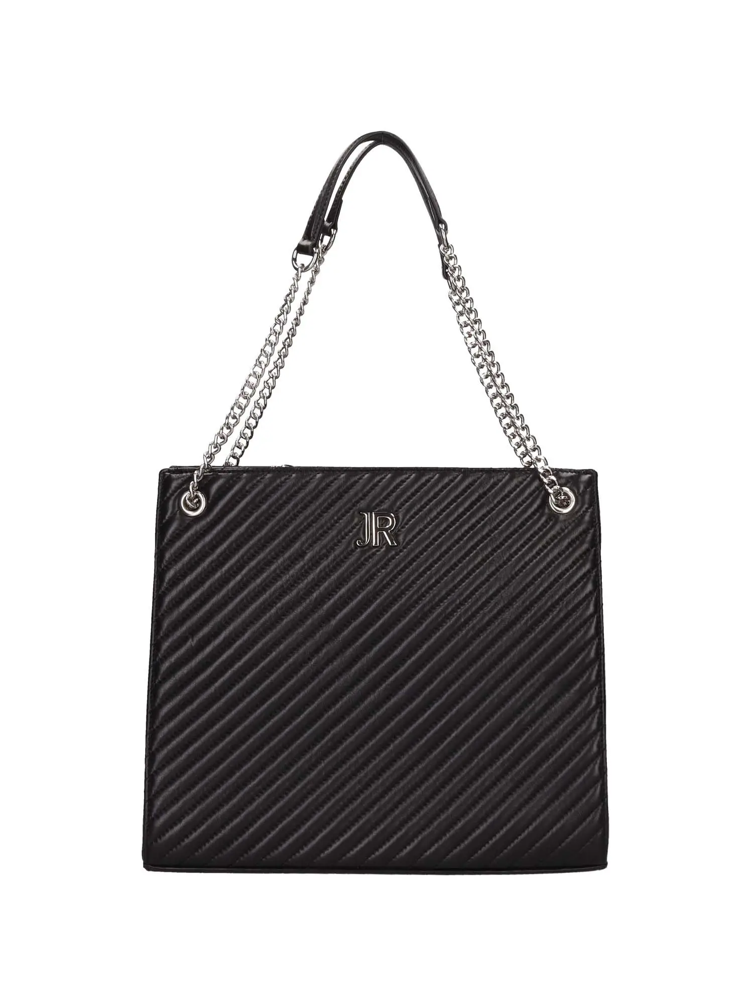 BORSA A SPALLA DONNA - JOHN RICHMOND - RWA24055BO - NERO/ARGENTO, UNICA