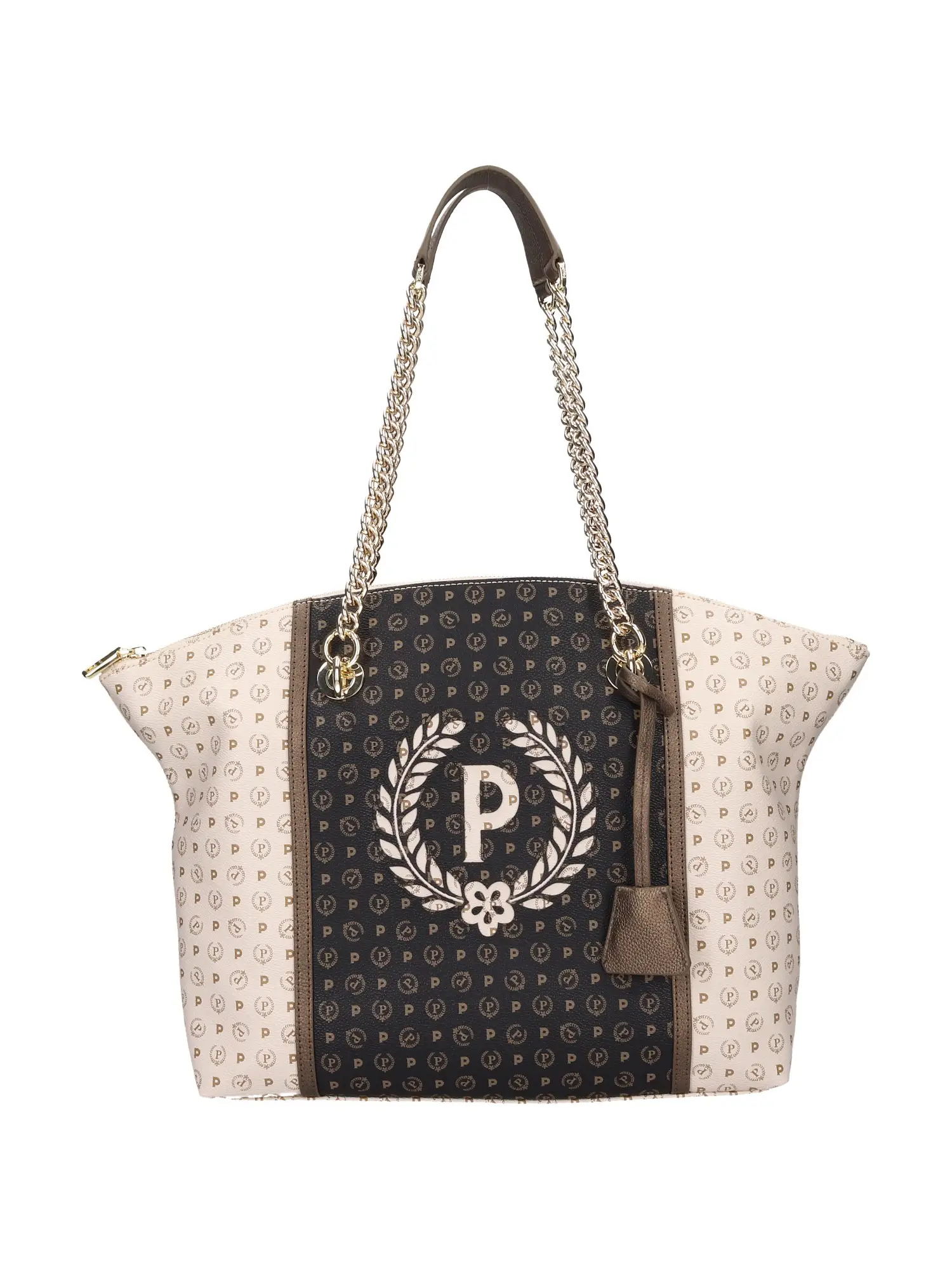 BORSA A SPALLA DONNA - POLLINI - TE8408PP02Q52 - AVORIO/NERO, UNICA