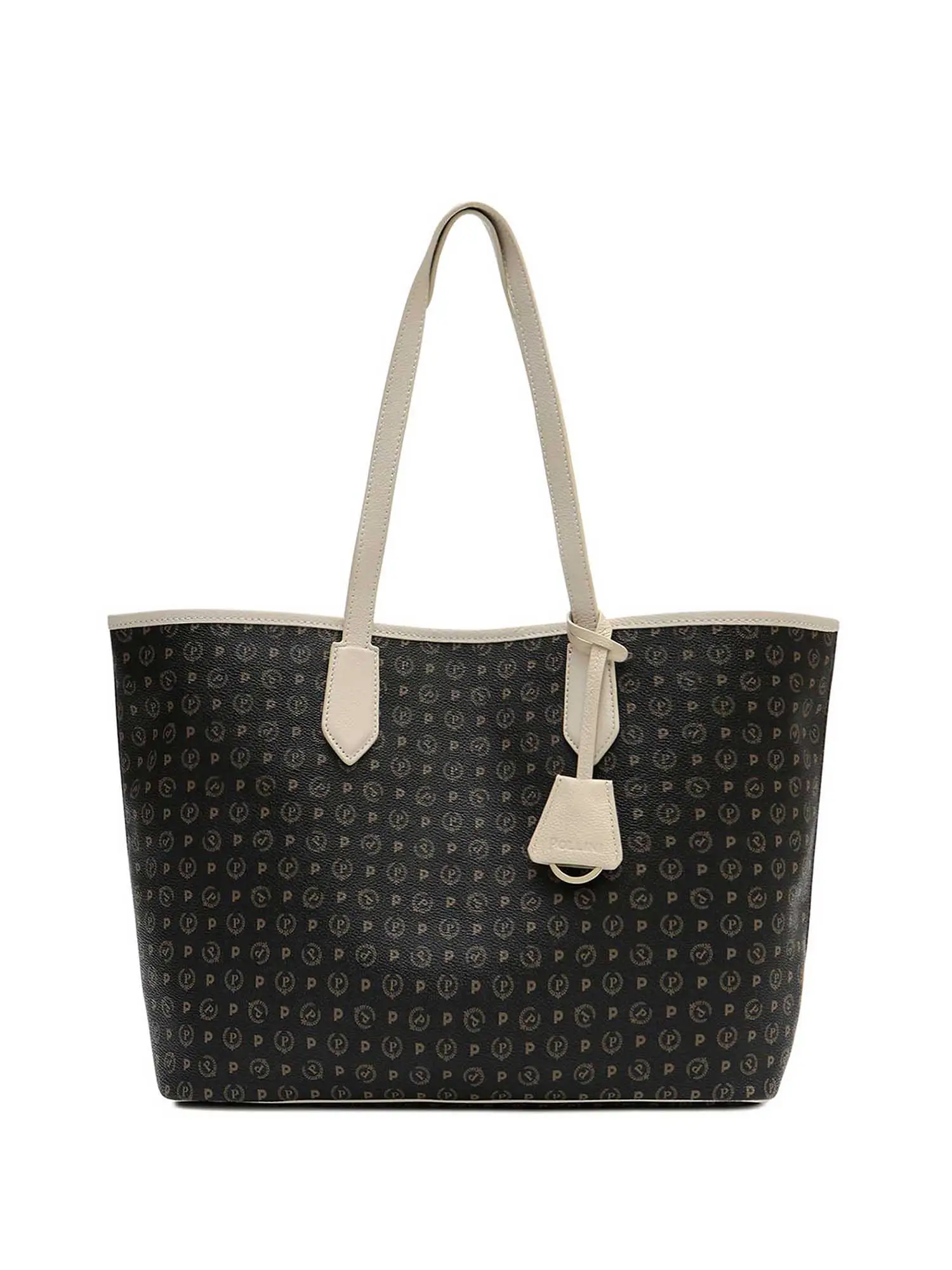 BORSA A SPALLA DONNA - POLLINI - TE8427PP06Q11 - NERO/AVORIO, UNICA