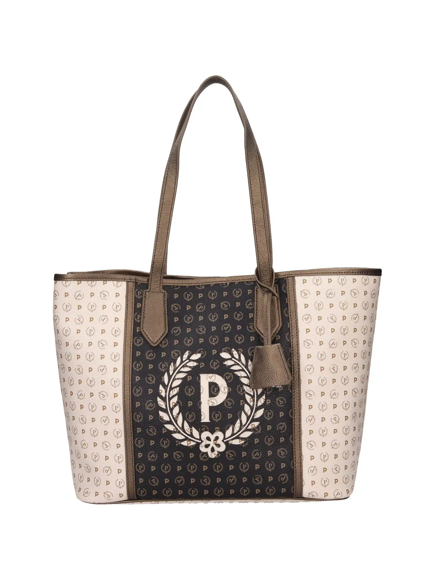 BORSA A SPALLA DONNA - POLLINI - TE8427PP06Q52 - AVORIO/NERO, UNICA