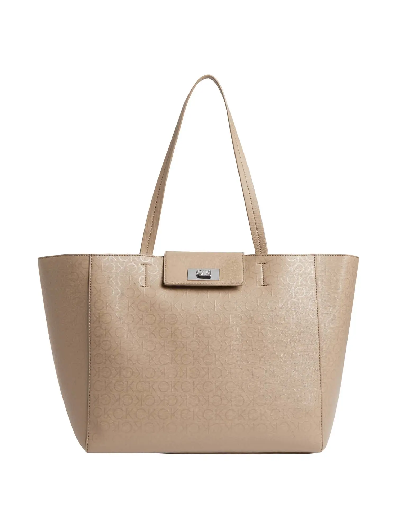 BORSA A SPALLA DONNA - CALVIN KLEIN - K60K612147 - BEIGE, UNICA