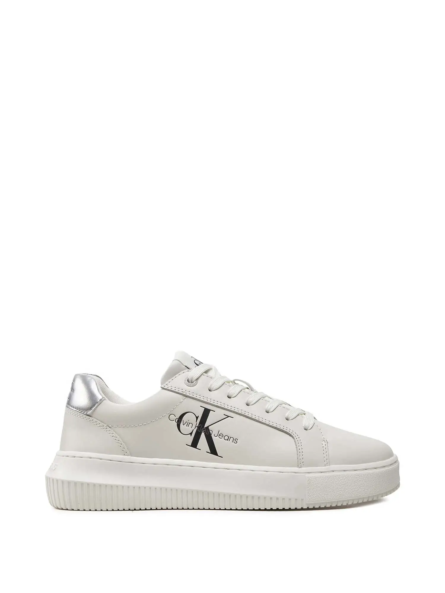 SNEAKERS DONNA - CALVIN KLEIN - YW0YW01476 - BIANCO/ARGENTO, 41