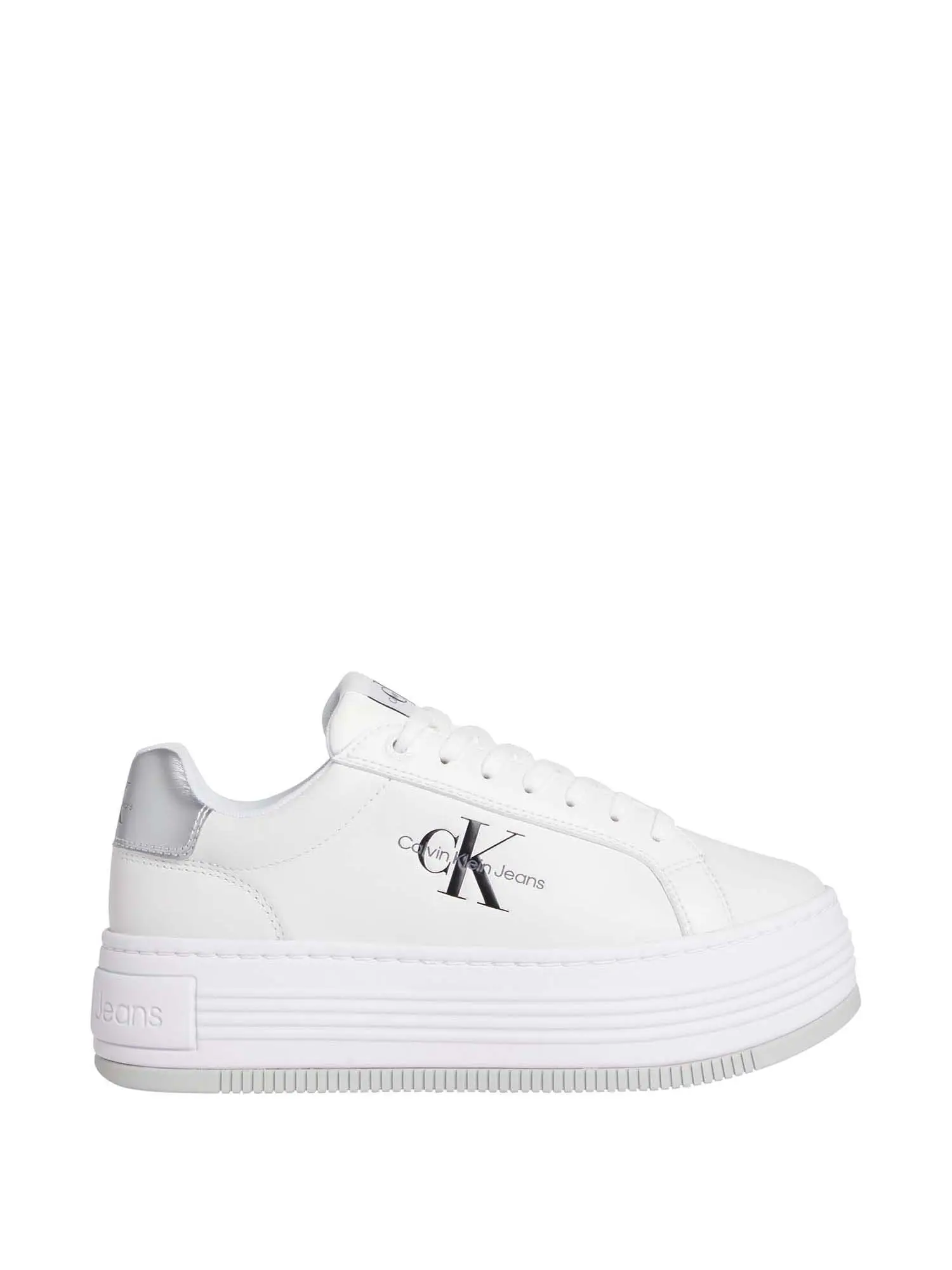 SNEAKERS DONNA - CALVIN KLEIN - YW0YW01516 - BIANCO/ARGENTO, 37