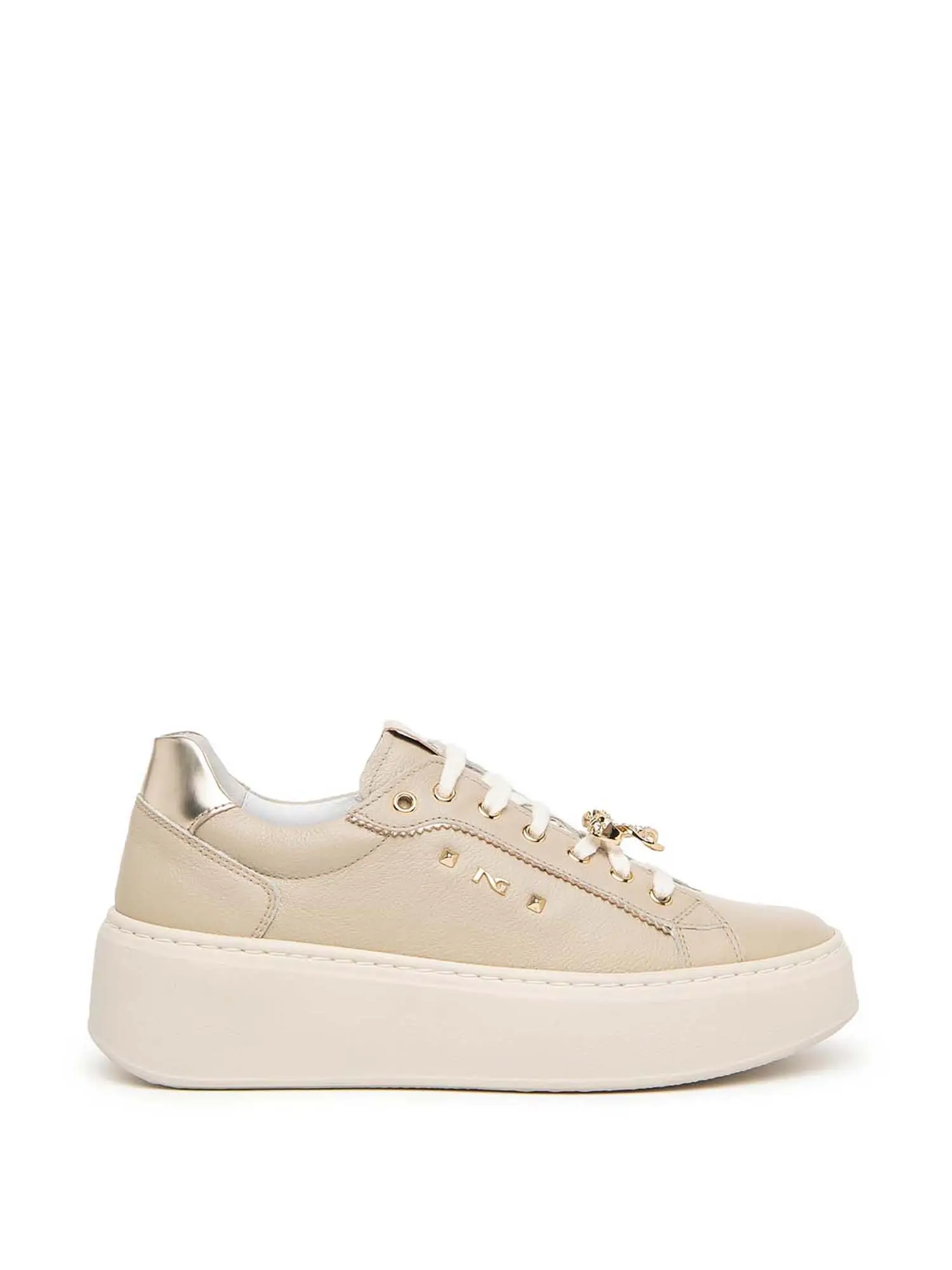 SNEAKERS DONNA - NERO GIARDINI - I411621D - BEIGE, 36