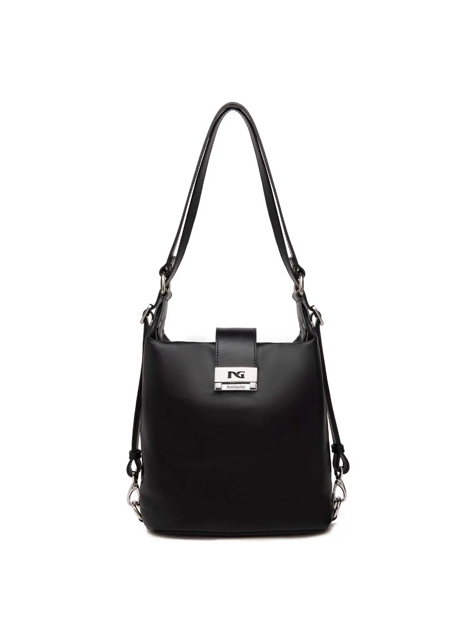 BORSA A SPALLA DONNA - NERO GIARDINI - E443715D - NERO, UNICA