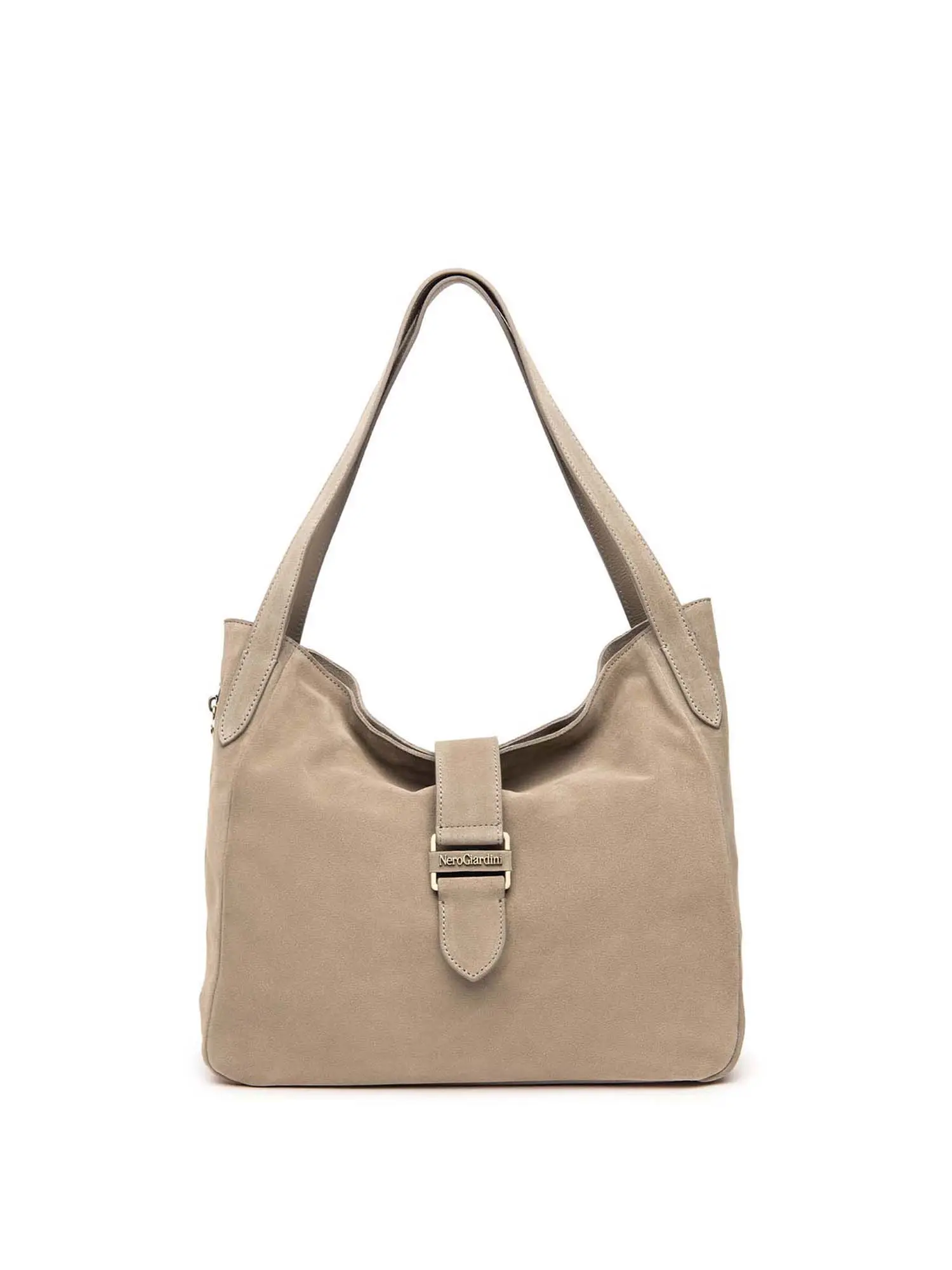 BORSA A SPALLA DONNA - NERO GIARDINI - I443822D - TAUPE, UNICA