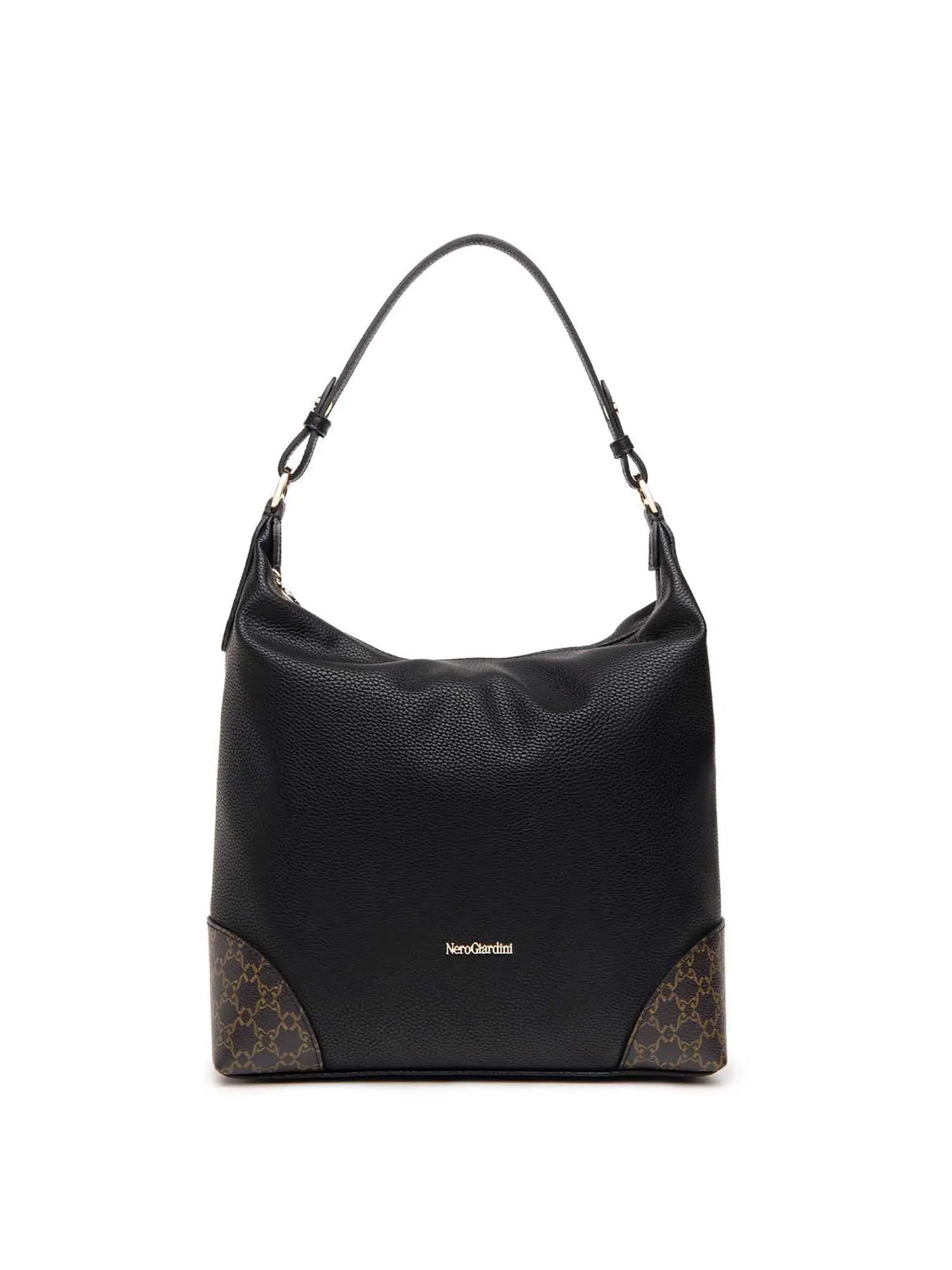 BORSA A SPALLA DONNA - NERO GIARDINI - I443852D - NERO, UNICA