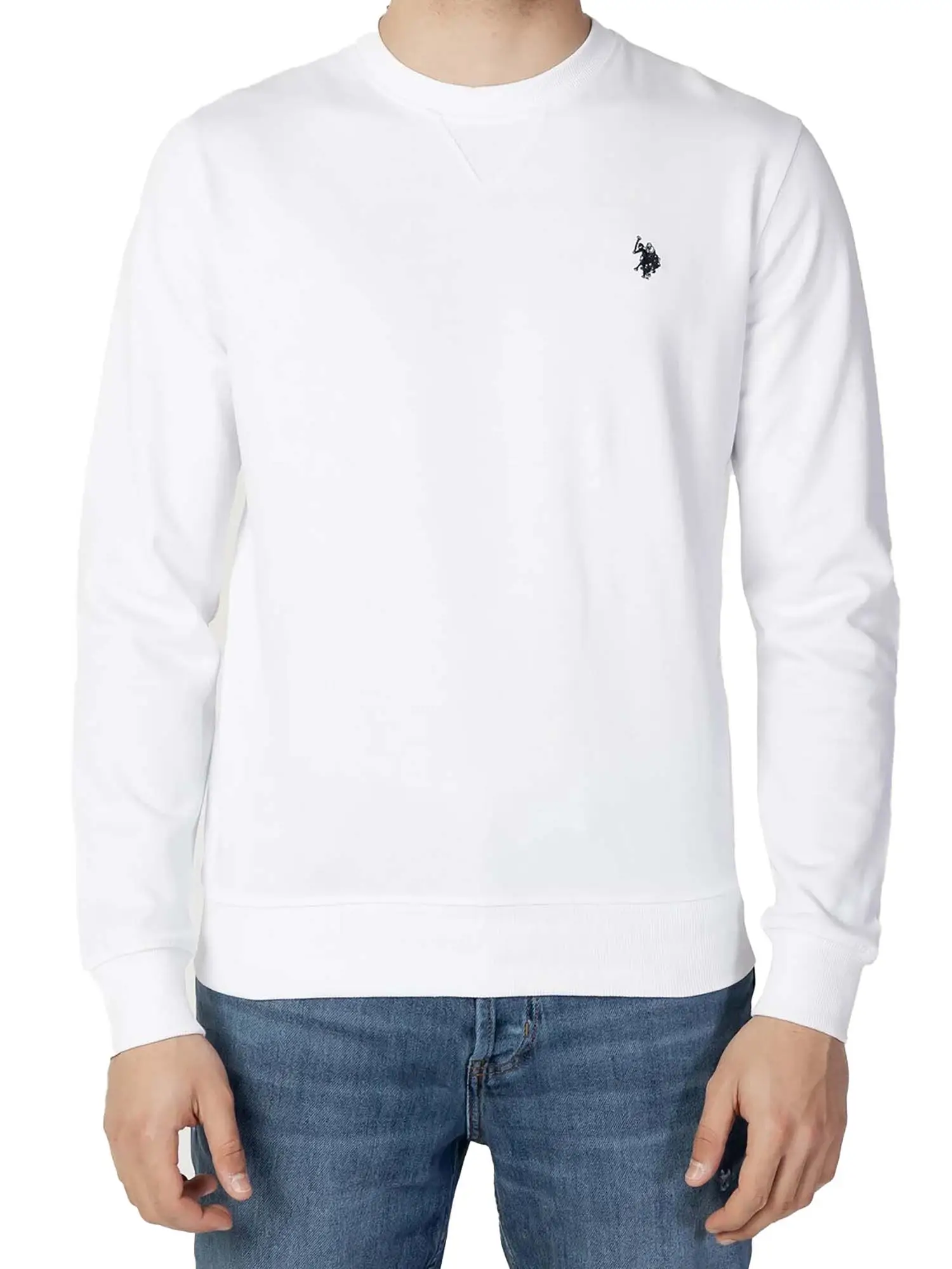 FELPA UOMO - US POLO ASSN. - US40187003 - BIANCO, S