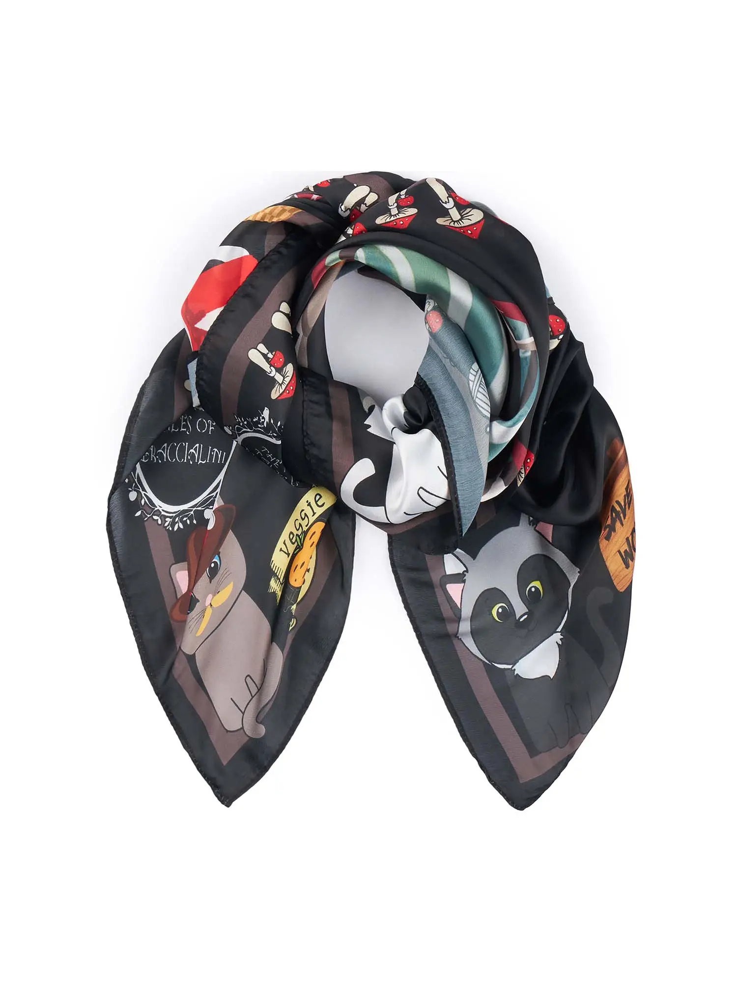 FOULARD DONNA - BRACCIALINI - BFR367-XX - NERO, UNICA