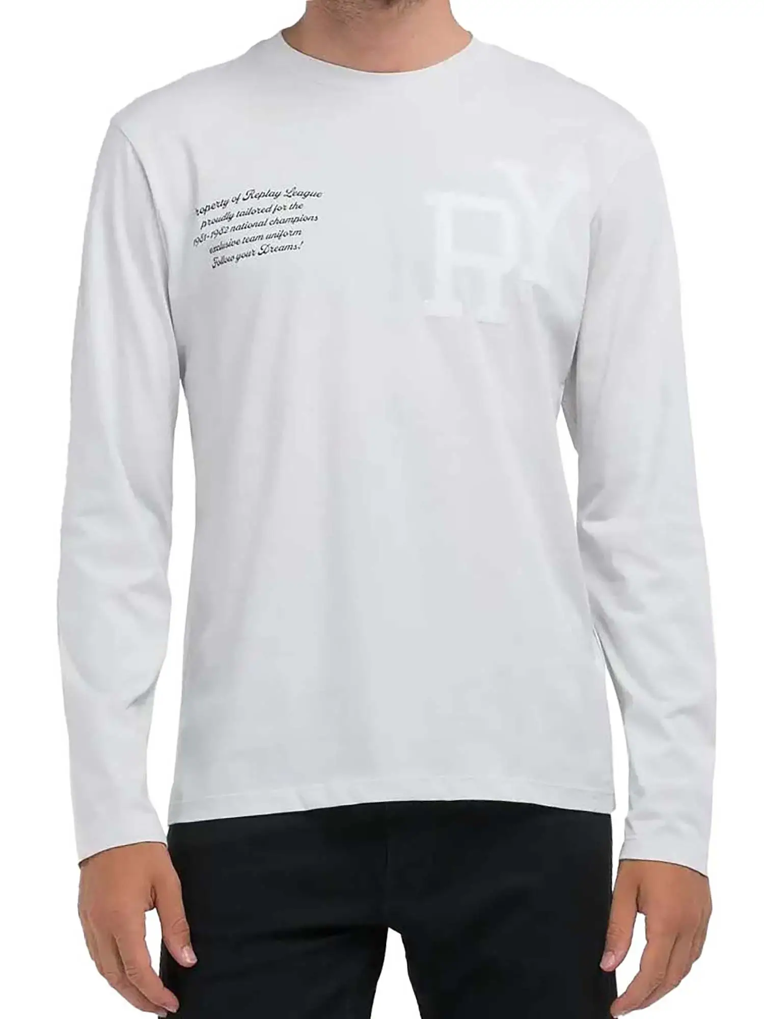 T-SHIRT UOMO - REPLAY - M6942 .000.2660 - BIANCO, L