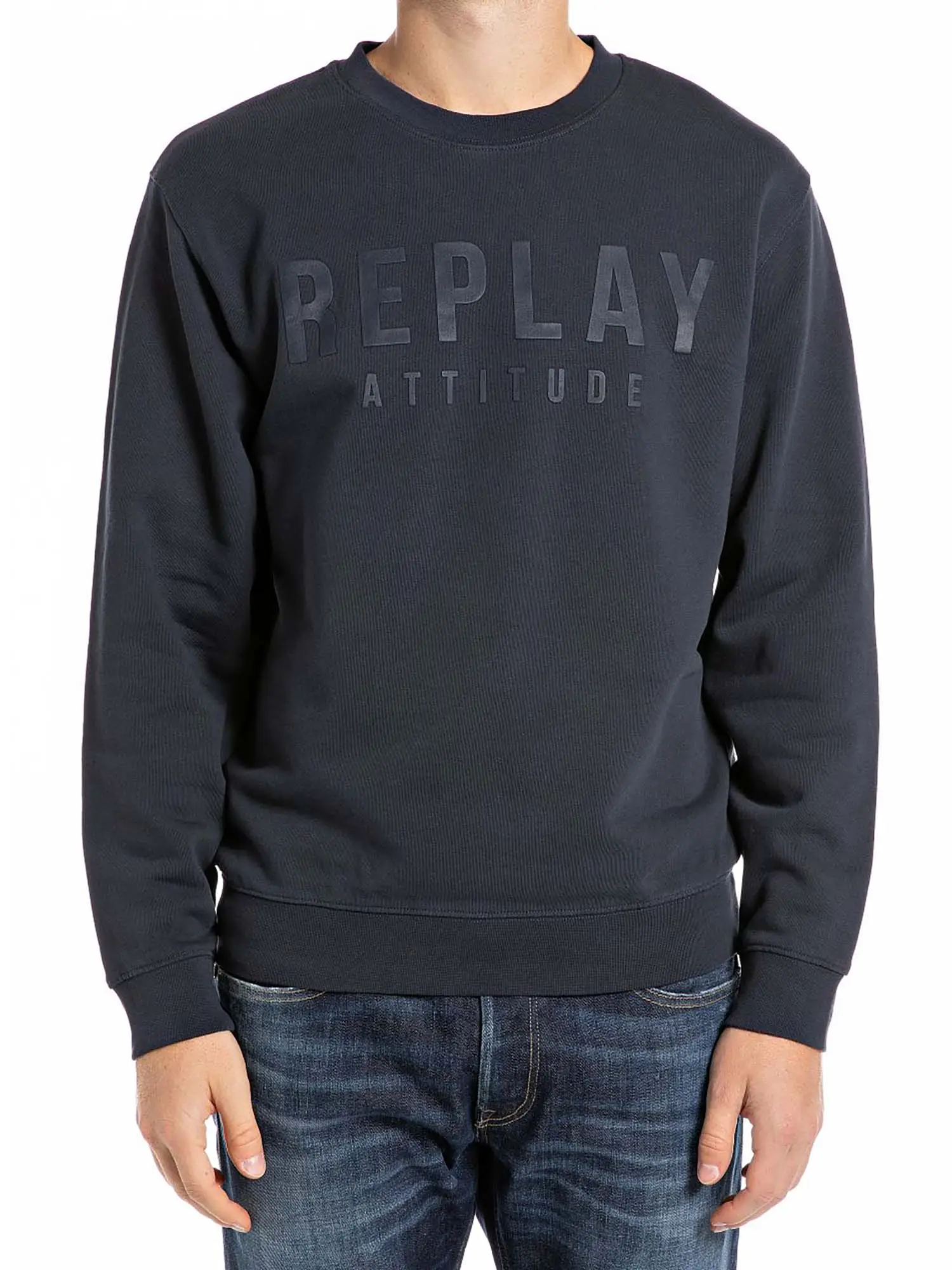 FELPA UOMO - REPLAY - M6975 .000.21842 - BLU, M