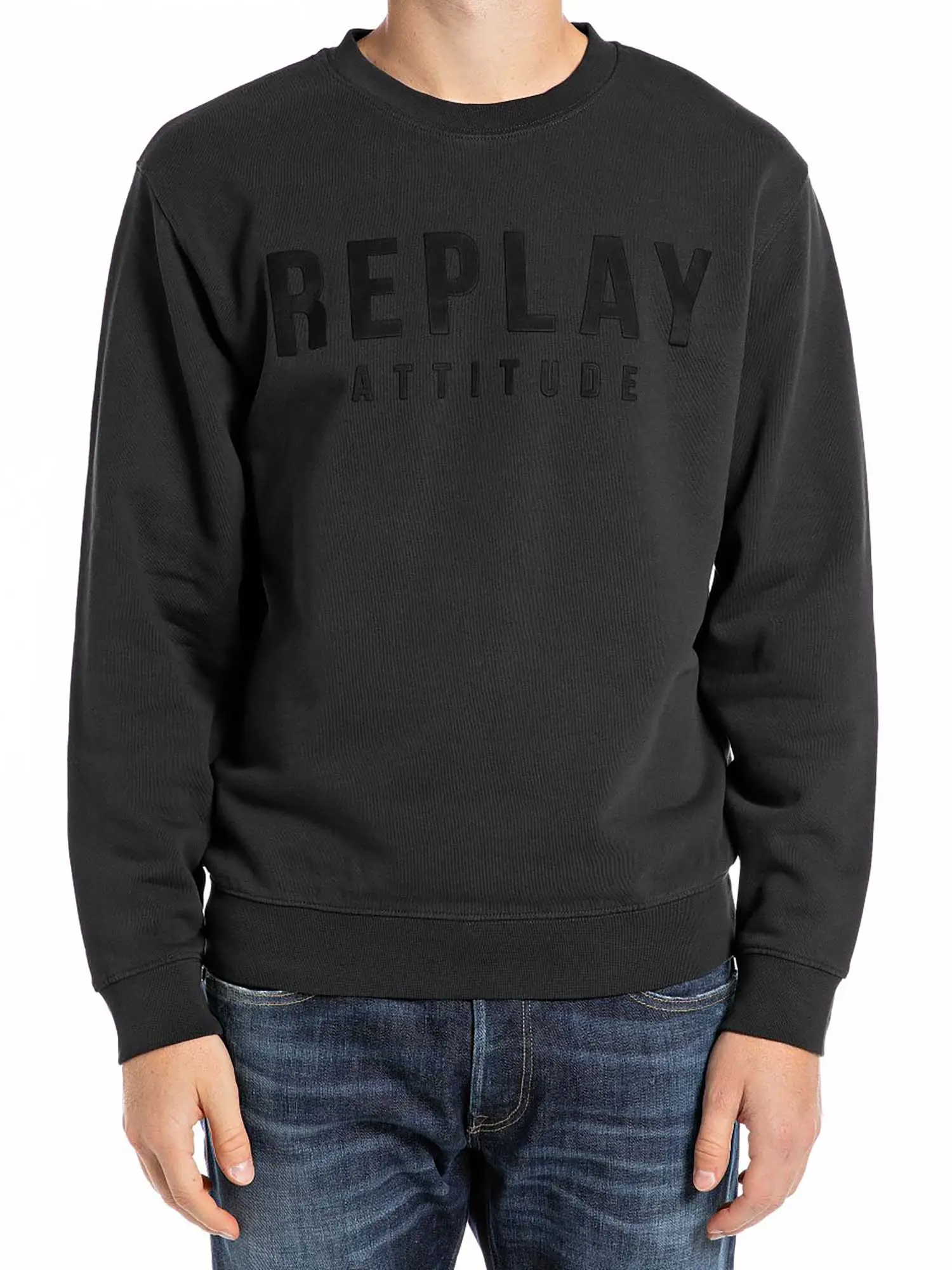 FELPA UOMO - REPLAY - M6975 .000.21842 - NERO, XL