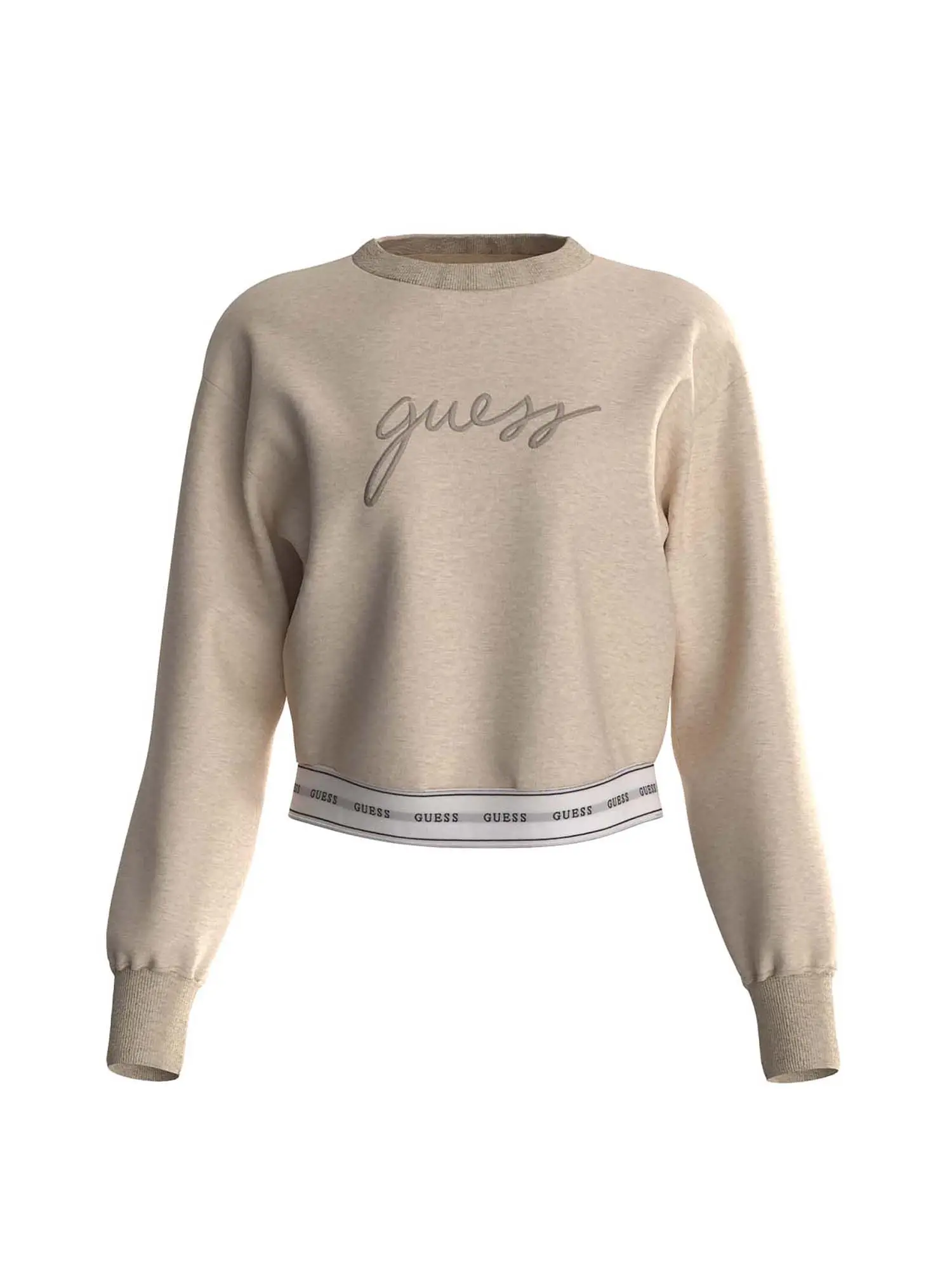 FELPA DONNA - GUESS UNDERWEAR - O3YQ01 KBS91 - CREMA, L