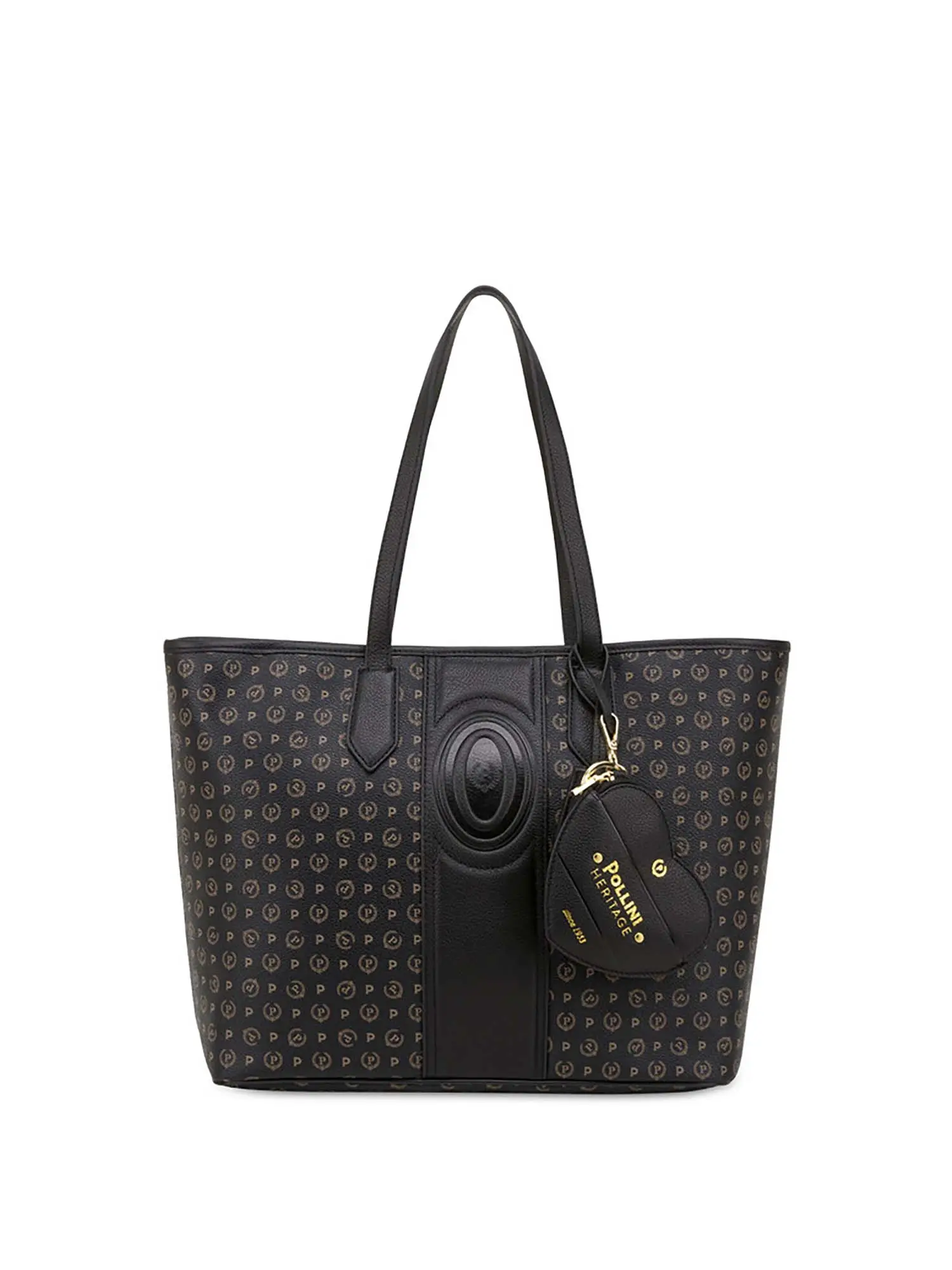 BORSA A SPALLA DONNA - POLLINI - TE8427PP06Q1Z - NERO/NERO, UNICA