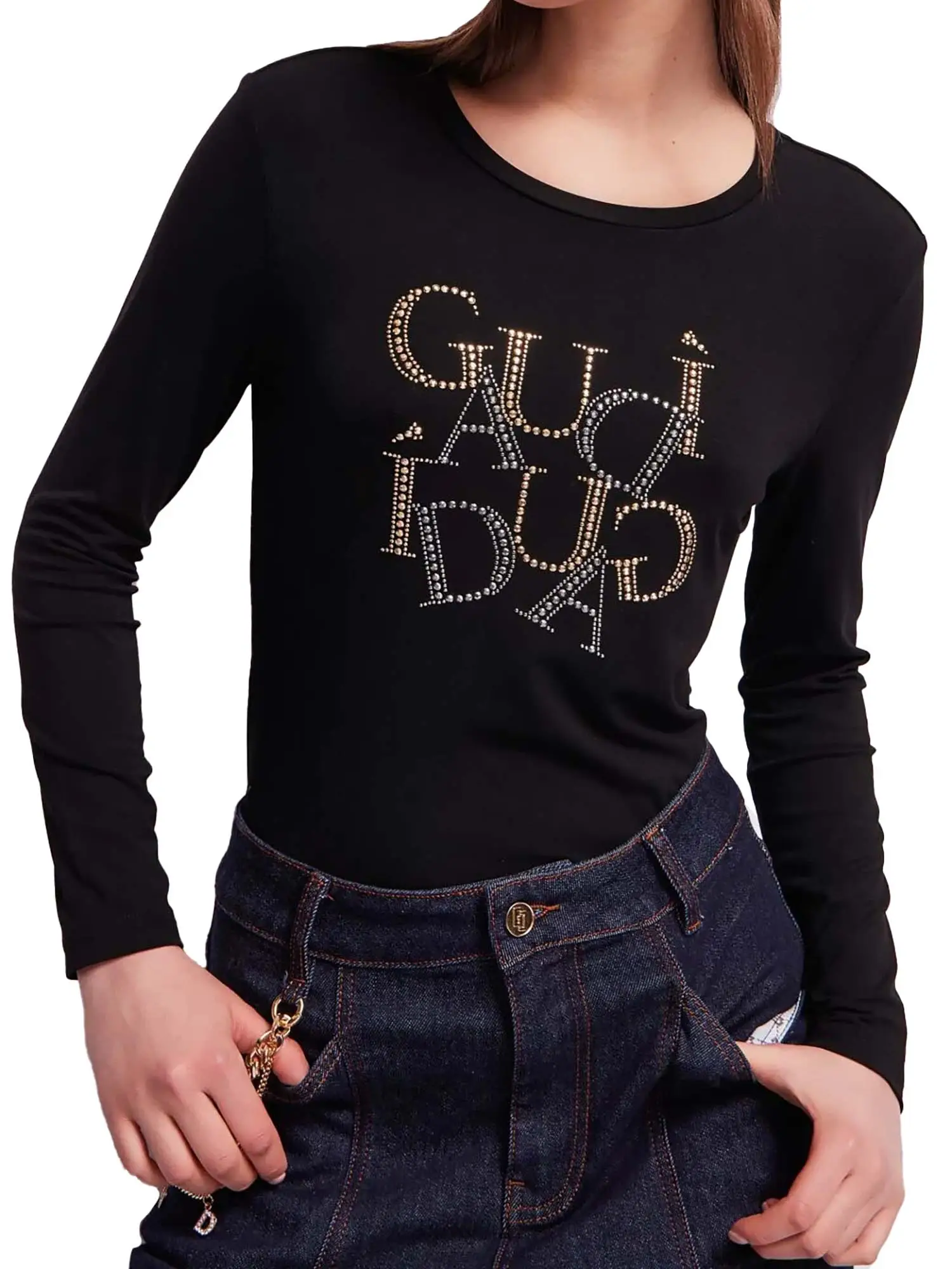 T-SHIRT DONNA - GAUDI JEANS - 421BD64027 - NERO, XL