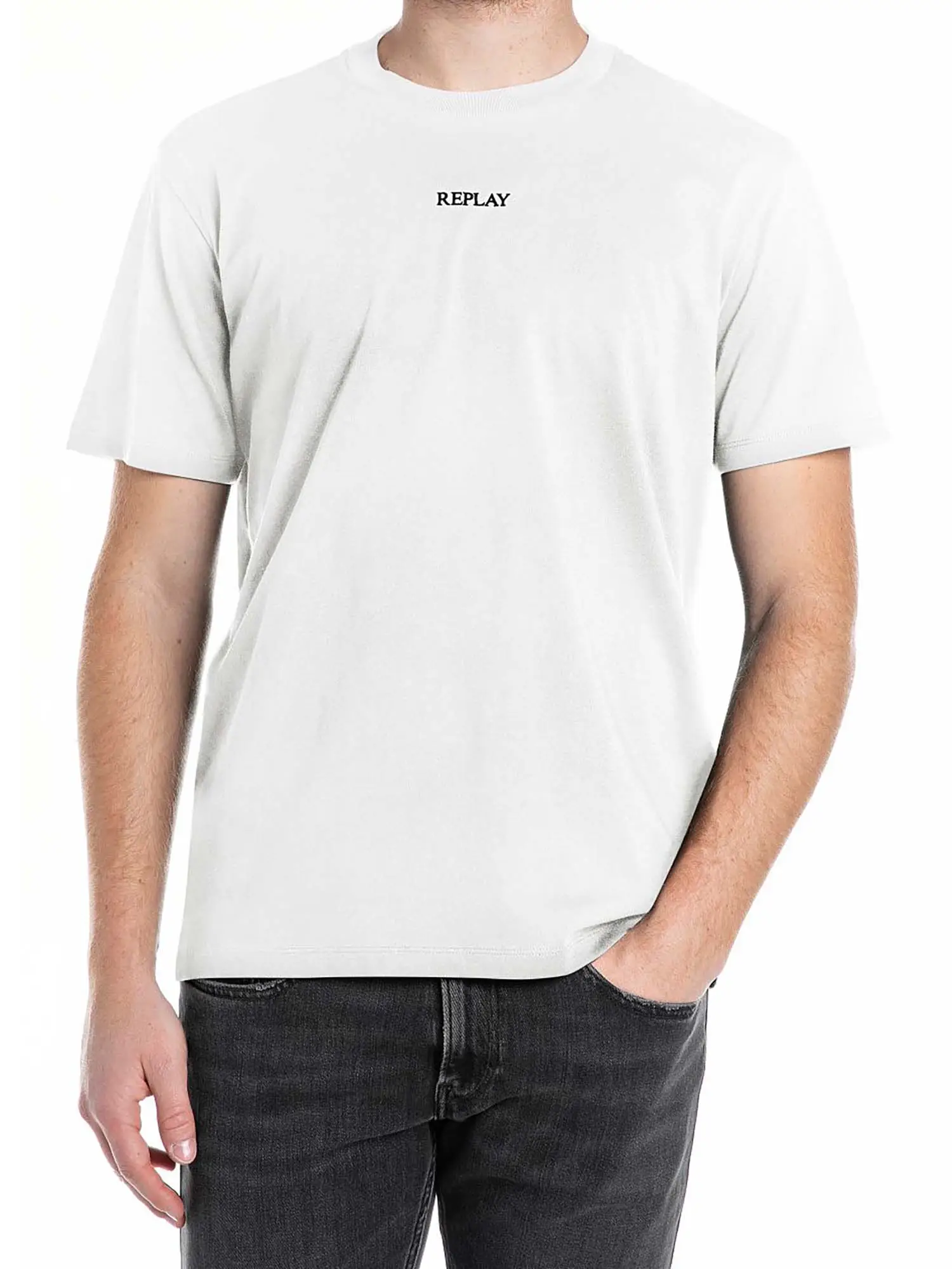 T-SHIRT UOMO - REPLAY - M3098 .000.2660 - BIANCO, XL