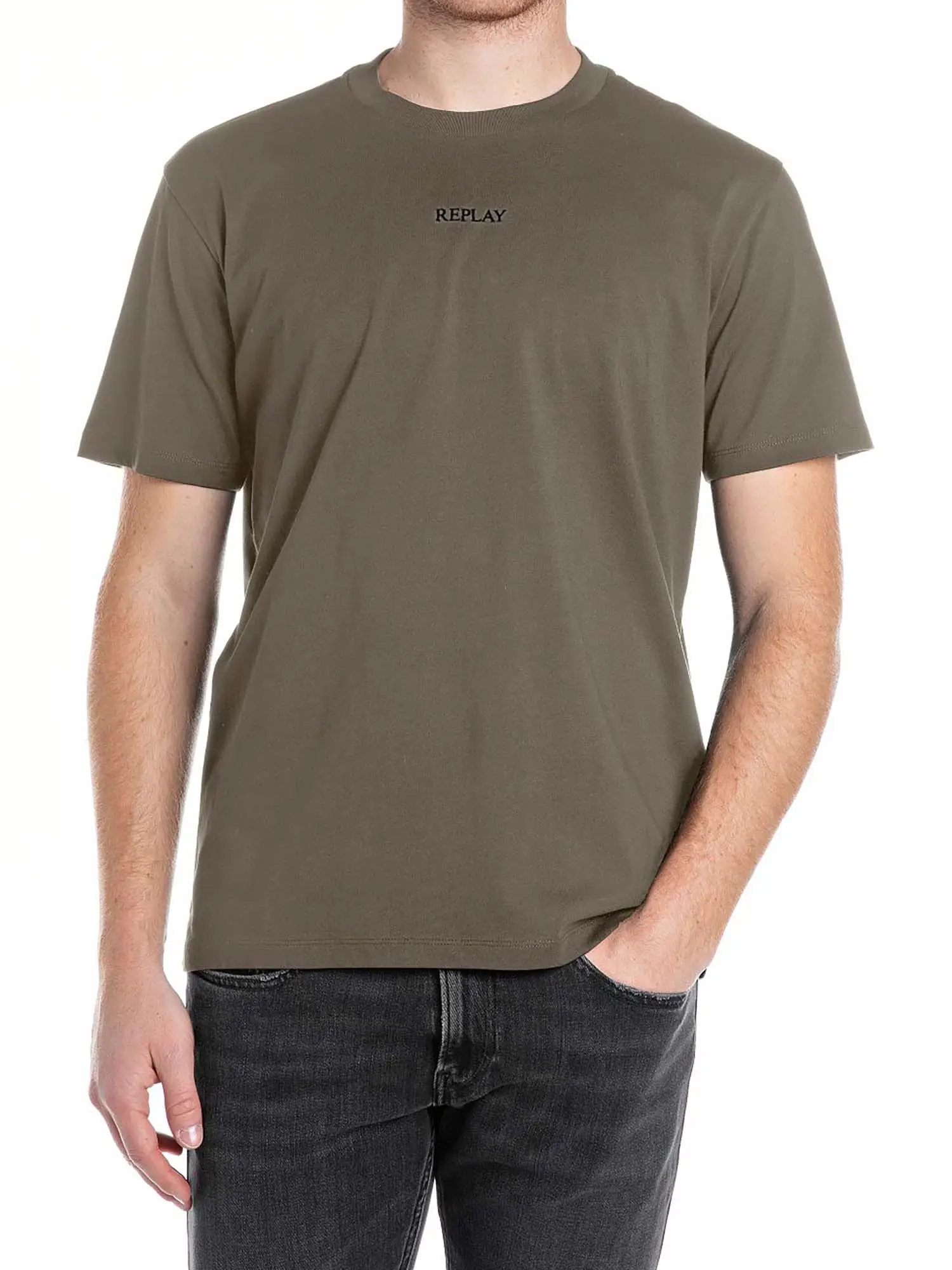 T-SHIRT UOMO - REPLAY - M3098 .000.2660 - VERDE, M