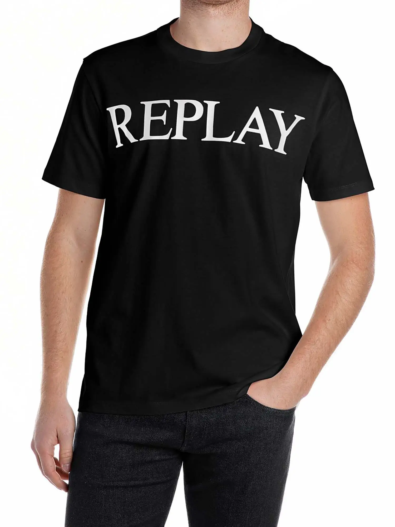 T-SHIRT UOMO - REPLAY - M3099 .000.2660 - NERO, S