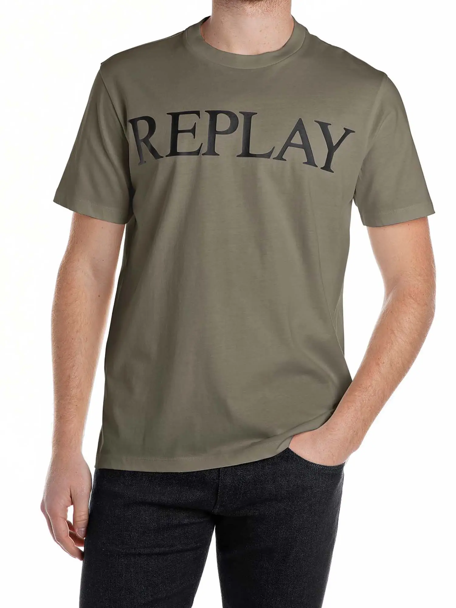 T-SHIRT UOMO - REPLAY - M3099 .000.2660 - VERDE, S