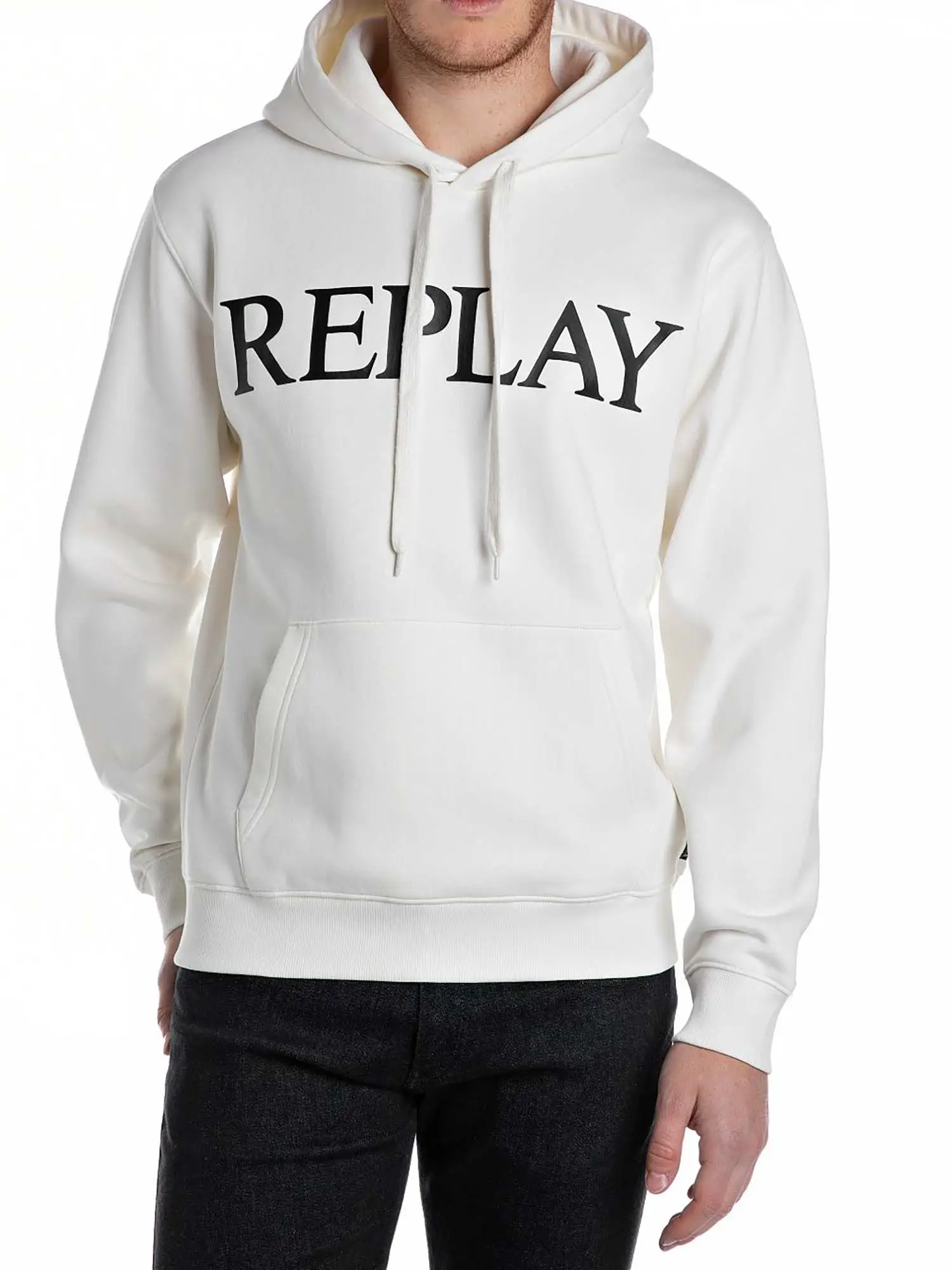 FELPA UOMO - REPLAY - M3104 .000.23832 - BIANCO, XL