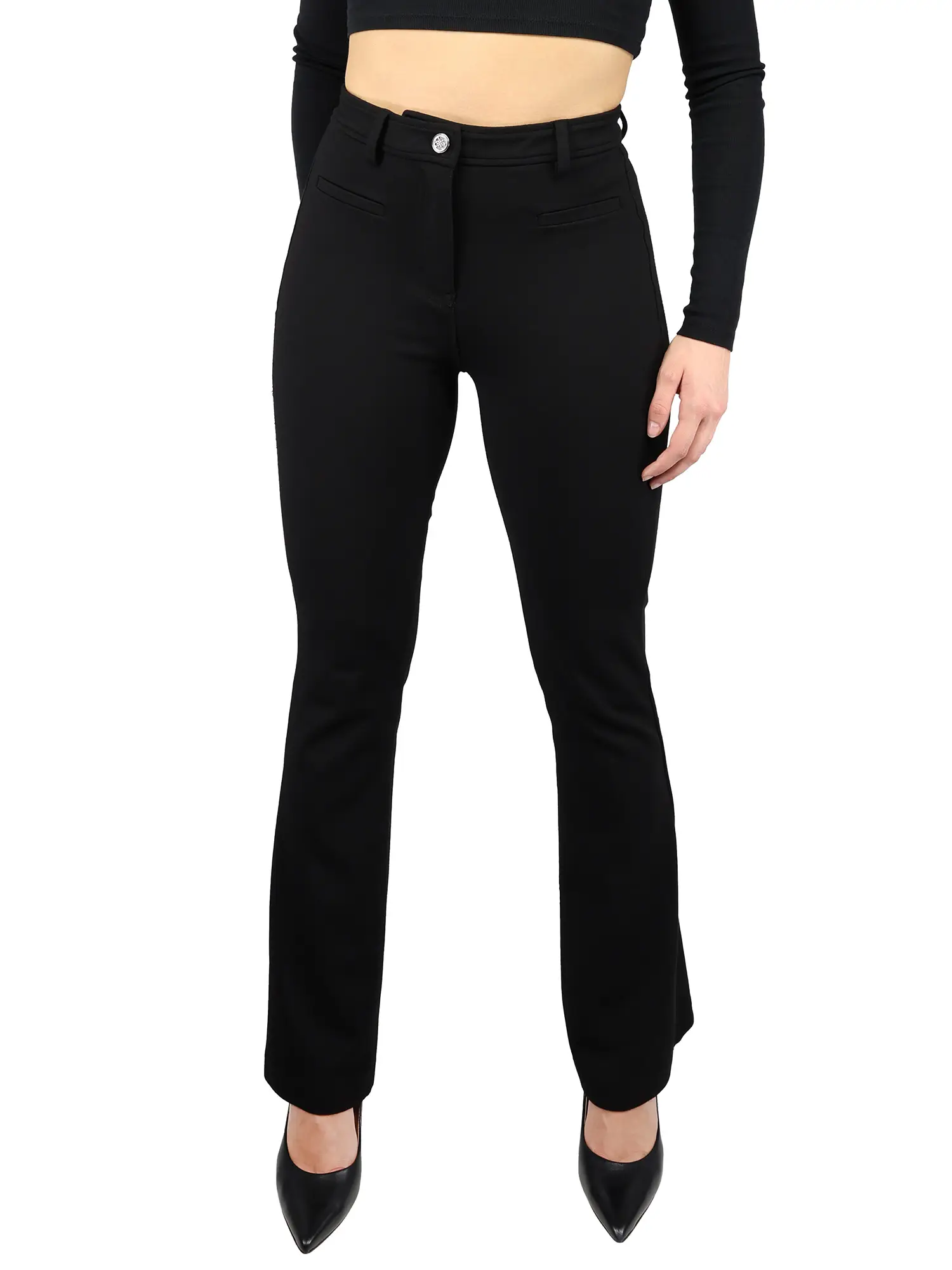 PANTALONE DONNA - GUESS JEANS - W4BB08 KBJP2 - NERO, S