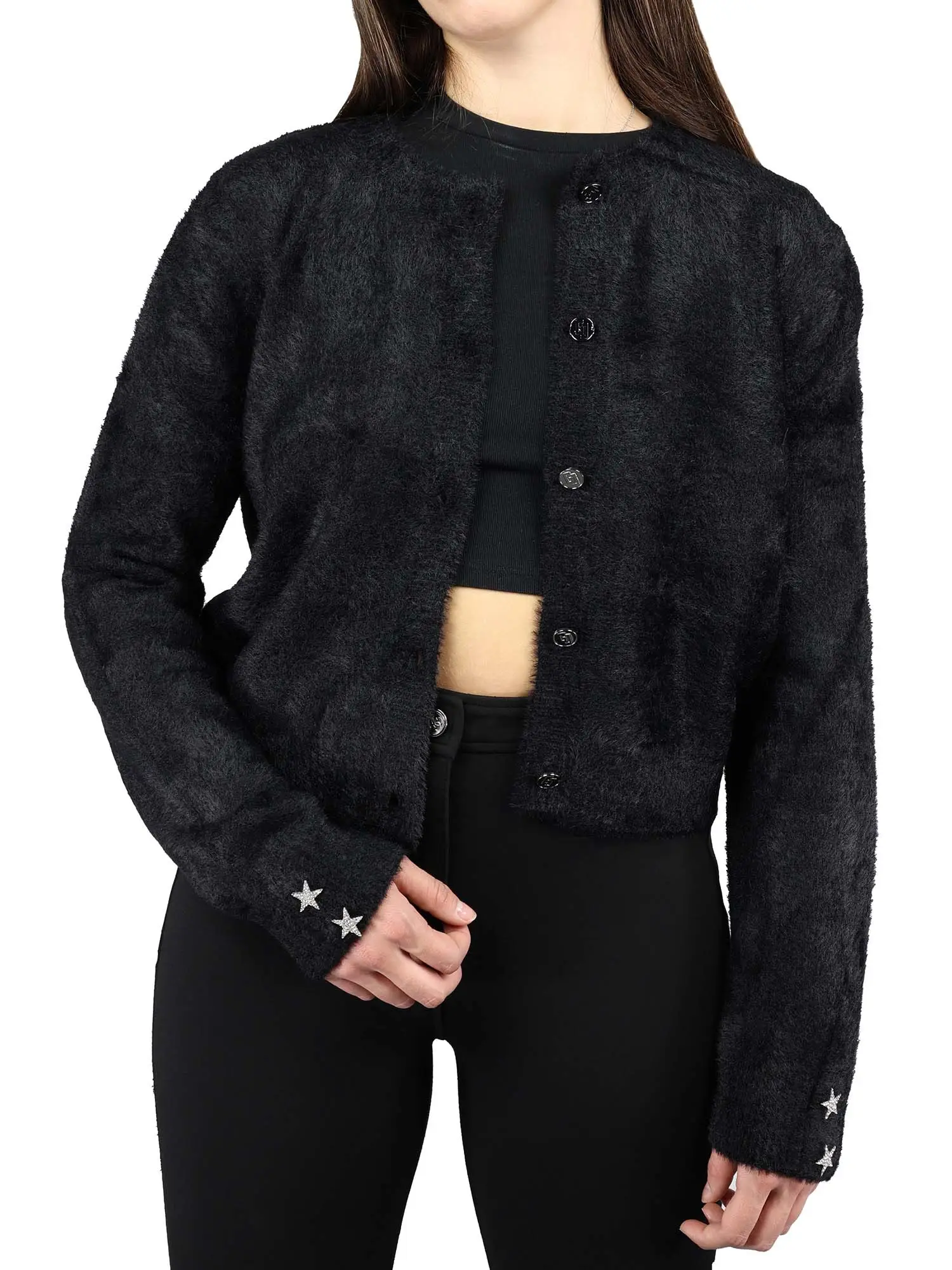 CARDIGAN DONNA - GAUDI JEANS - 421BD53025 - NERO, XL