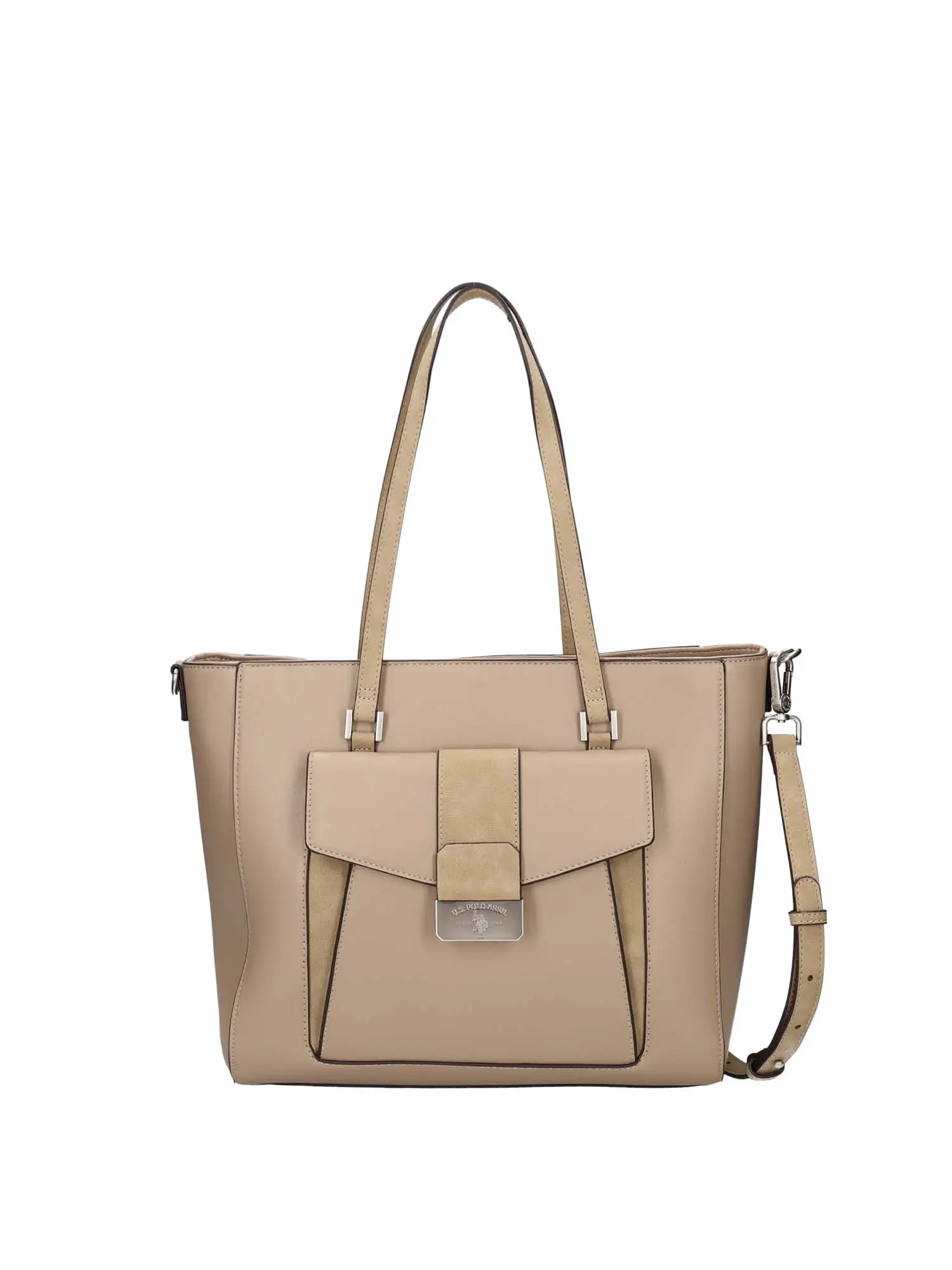 BORSA A SPALLA DONNA - US POLO ASSN. - BIUR08422WVP - BEIGE, UNICA