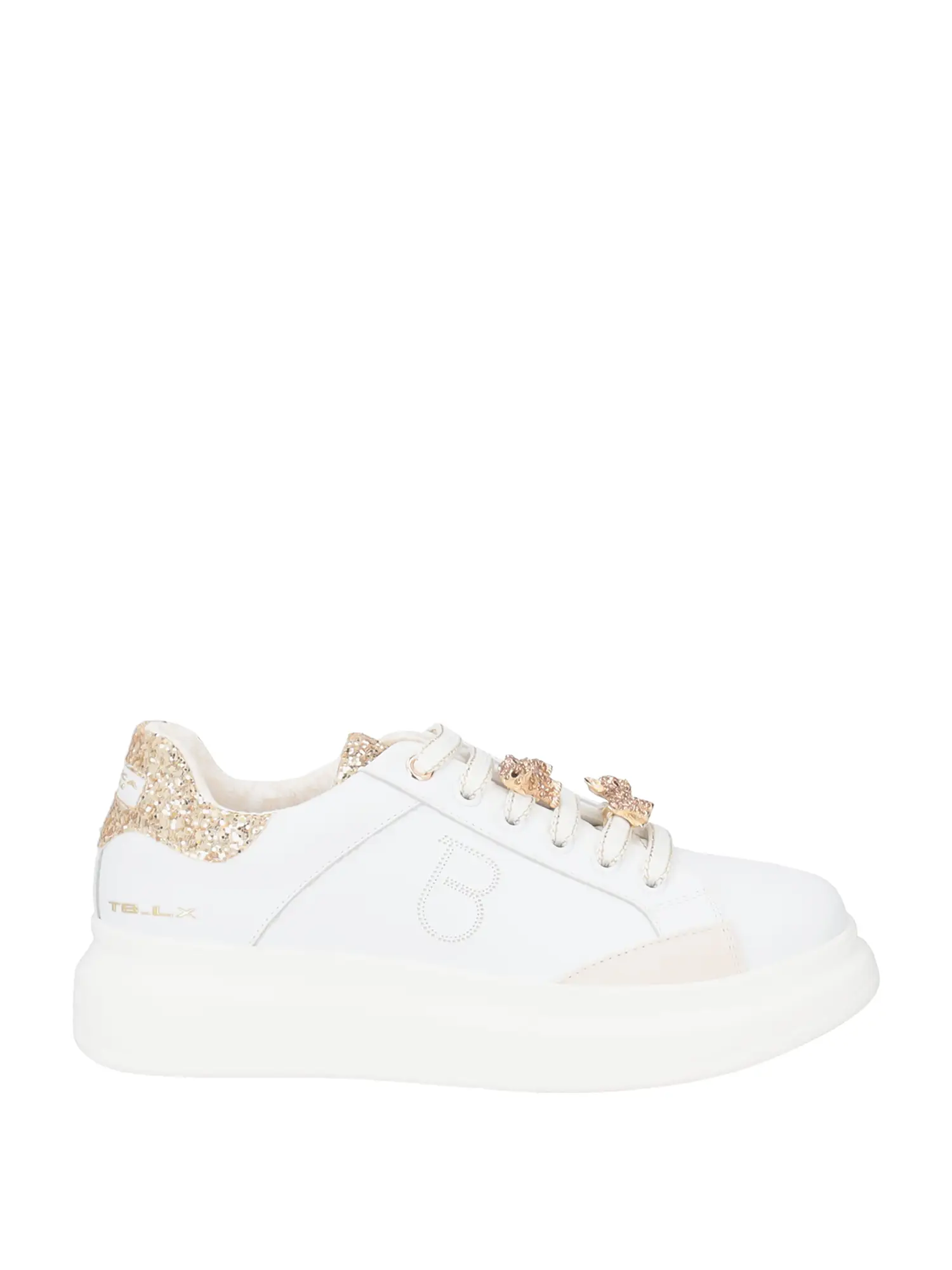 SNEAKERS DONNA - TOSCA BLU - SS2501S003 - BIANCO/ORO, 39