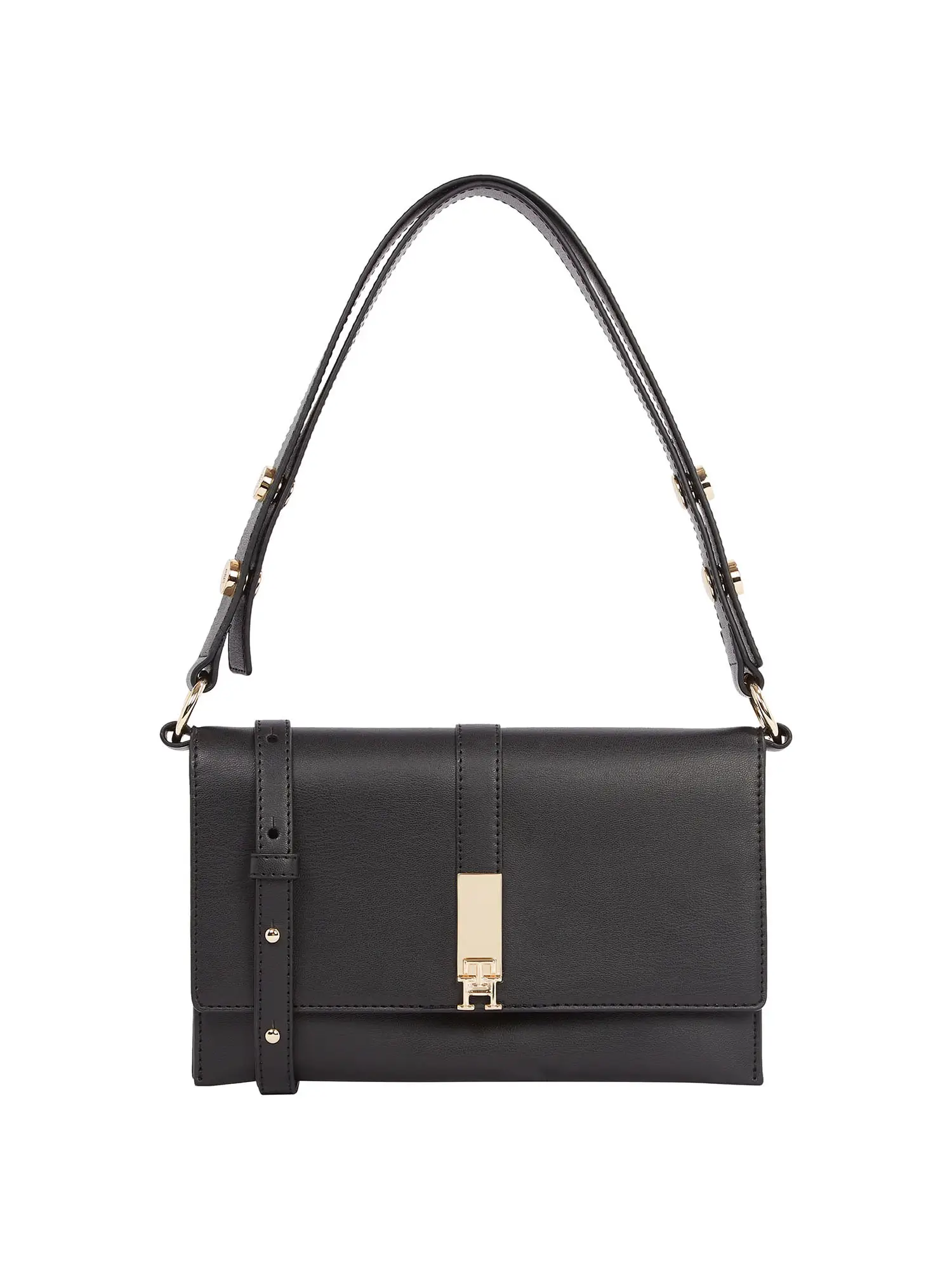 BORSA A SPALLA DONNA - TOMMY HILFIGER - AW0AW16893 - NERO, UNICA