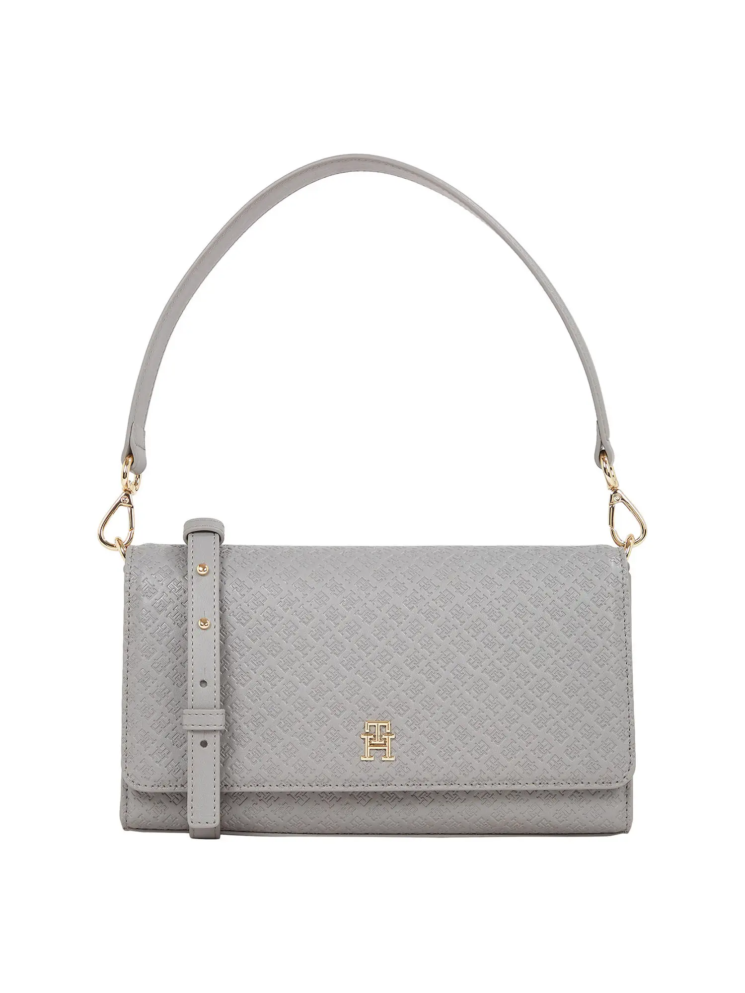 BORSA A SPALLA DONNA - TOMMY HILFIGER - AW0AW16933 - GRIGIO, UNICA