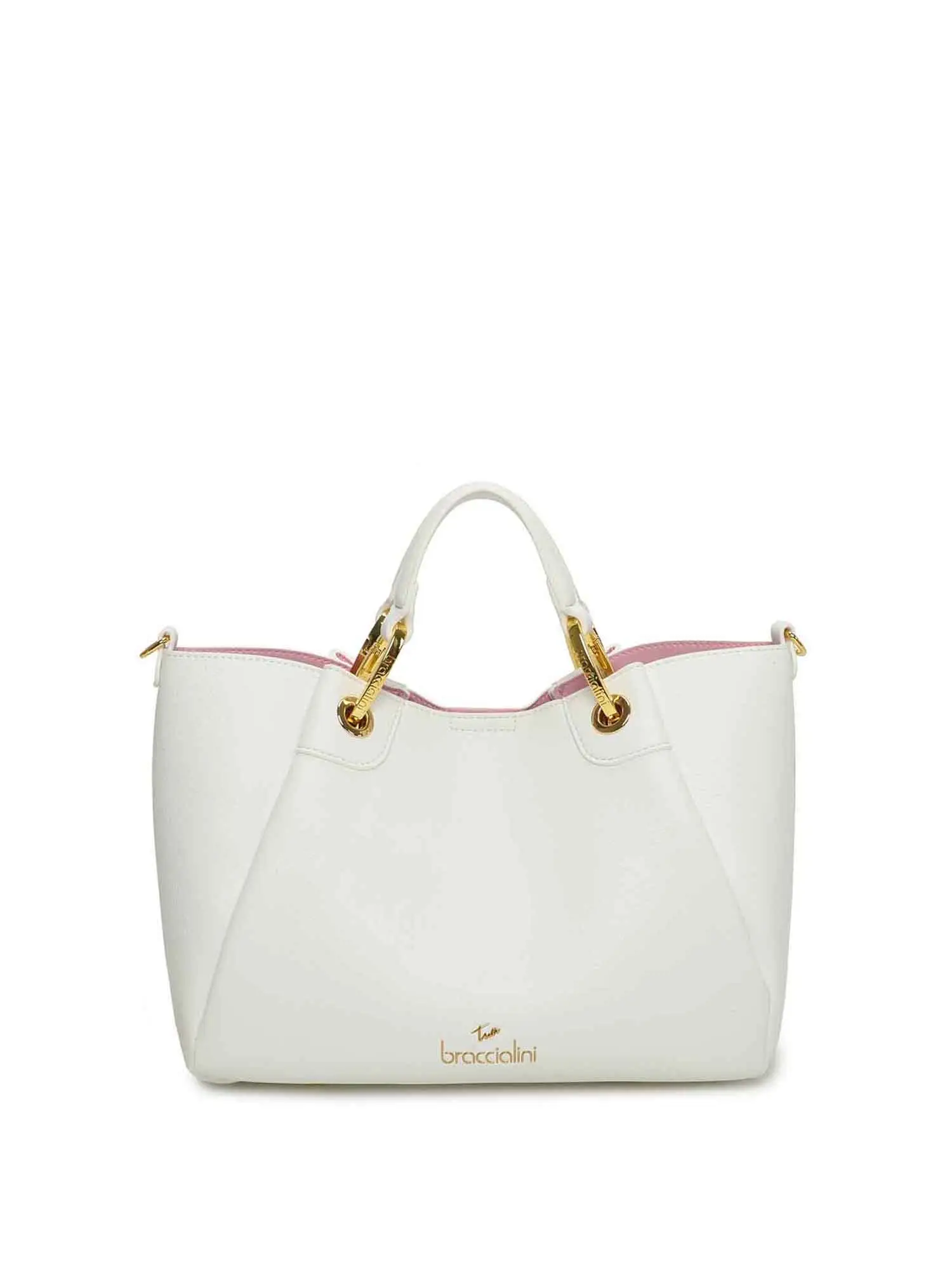 BORSA A MANO DONNA - BRACCIALINI - B18141-YY - BIANCO, UNICA