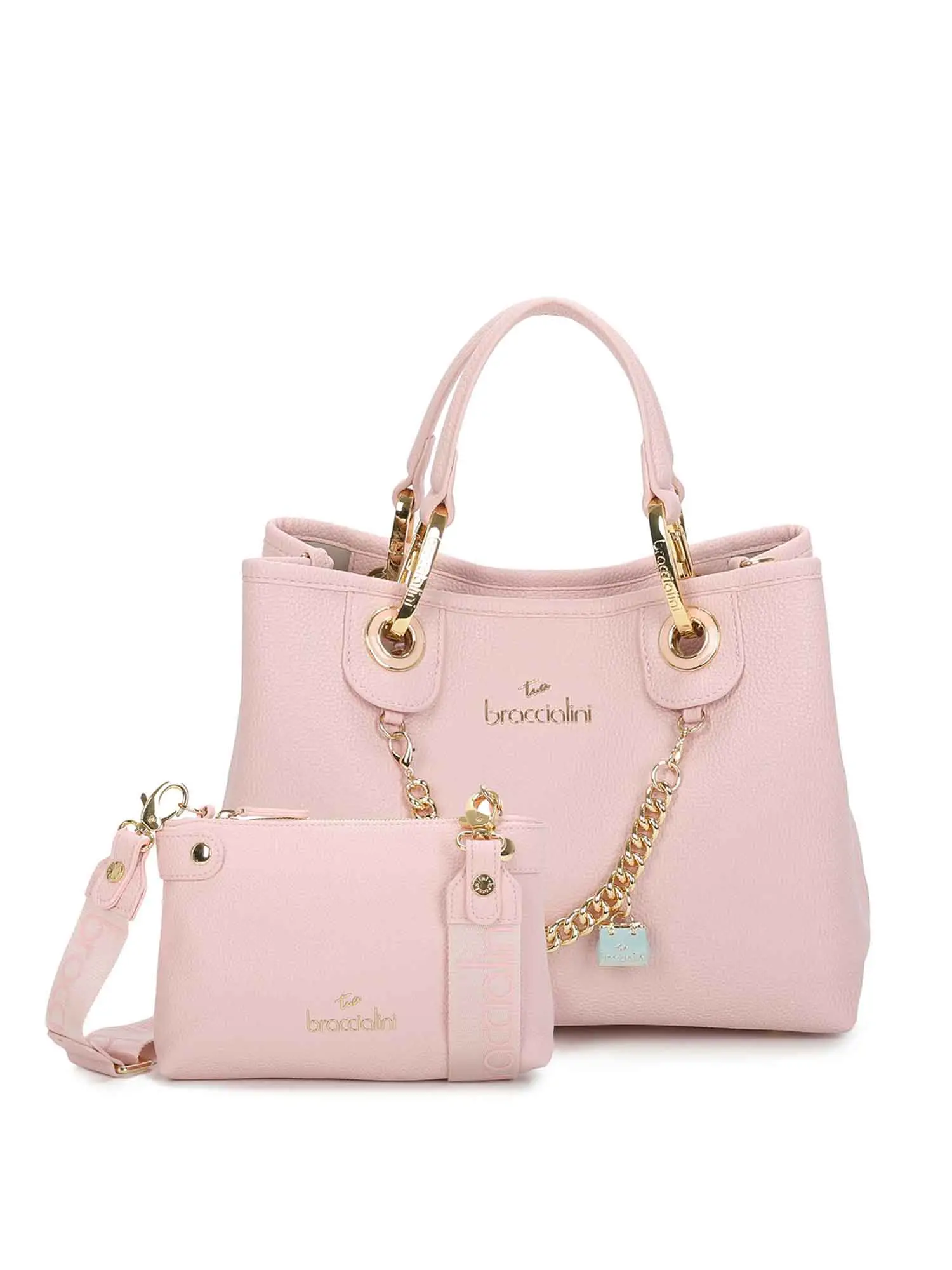 BORSA A MANO DONNA - BRACCIALINI - B18191-YY - ROSA, UNICA