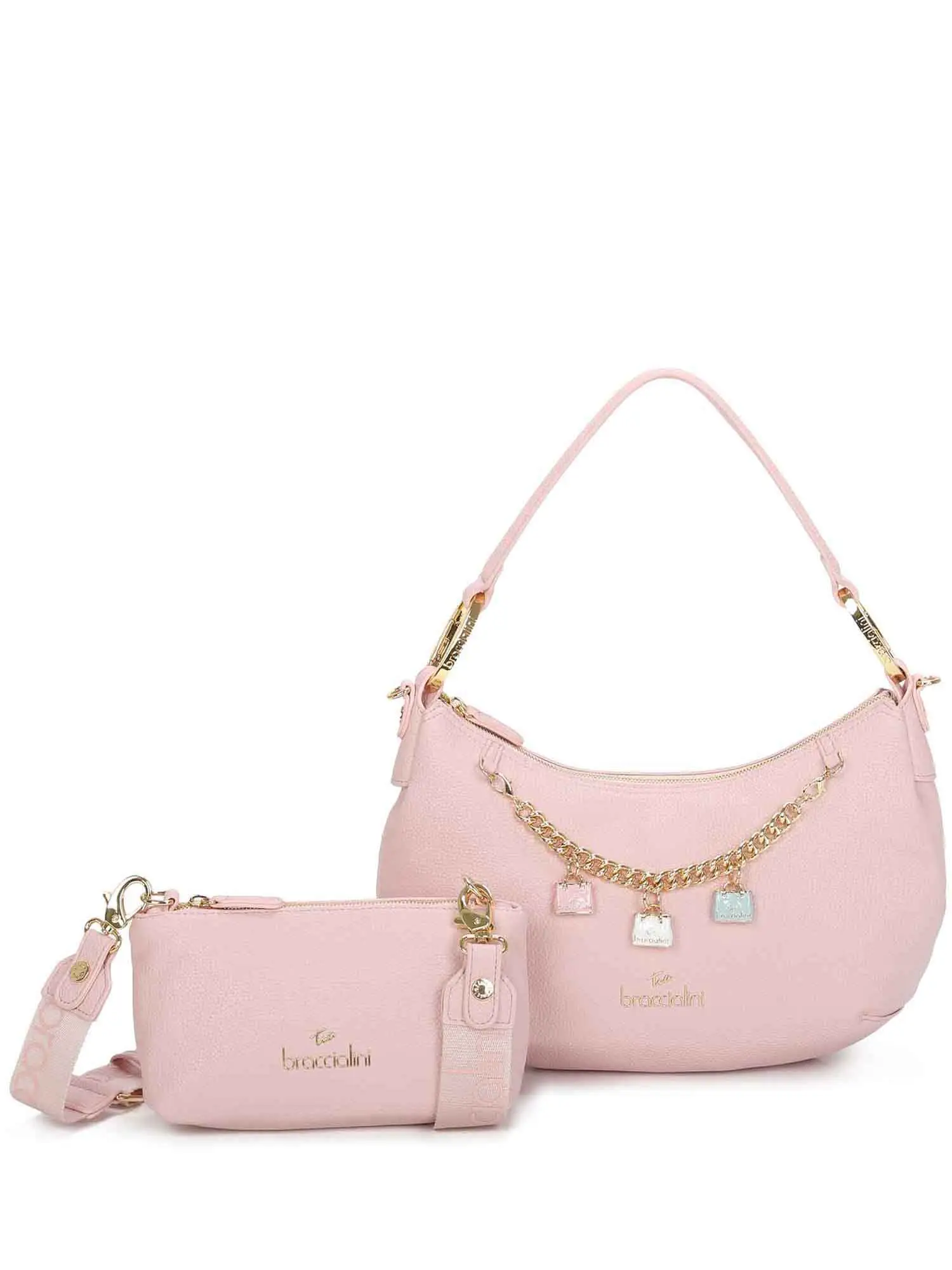 BORSA A SPALLA DONNA - BRACCIALINI - B18192-YY - ROSA, UNICA