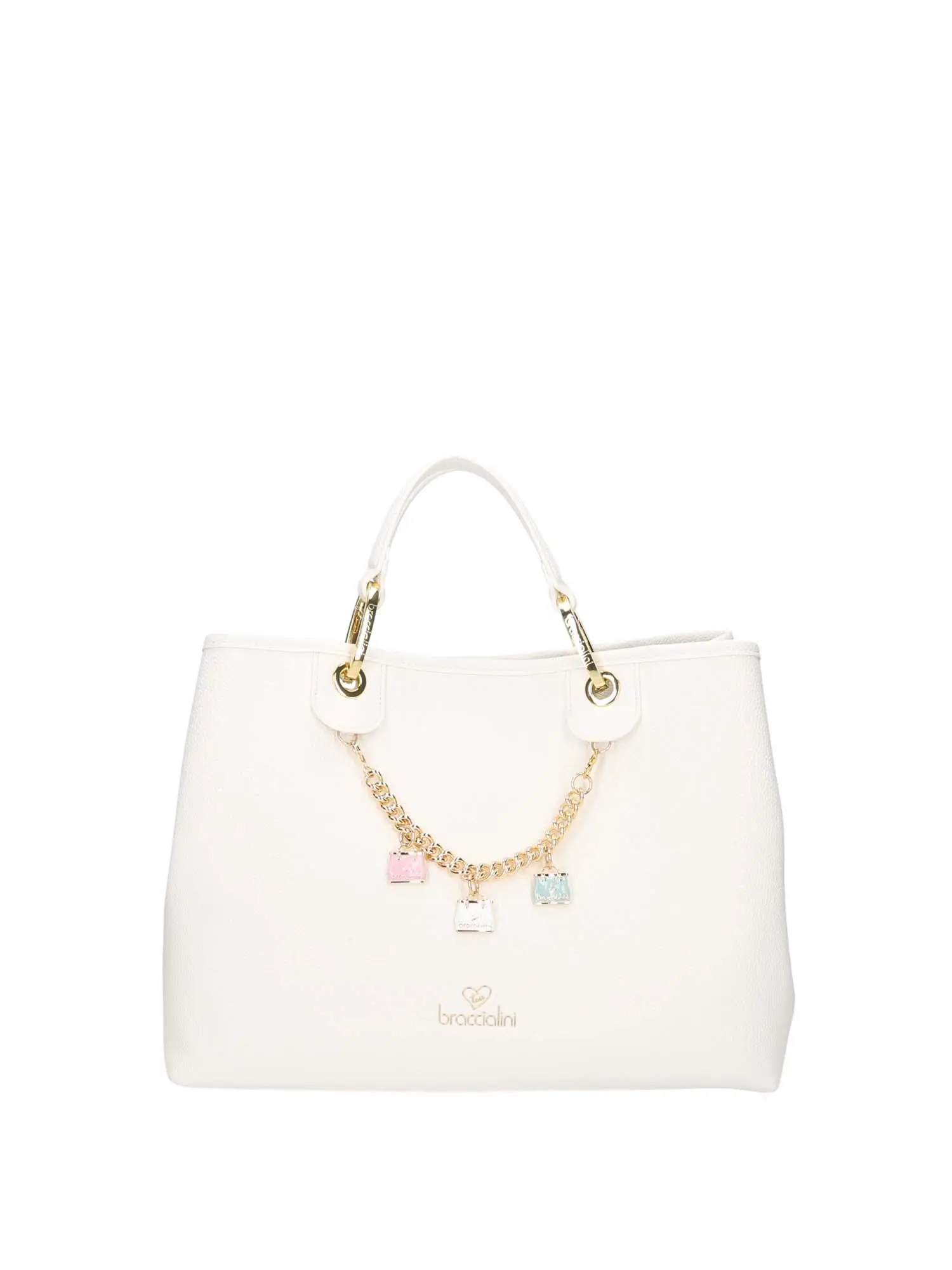 BORSA A MANO DONNA - BRACCIALINI - B18190-YY - BIANCO, UNICA