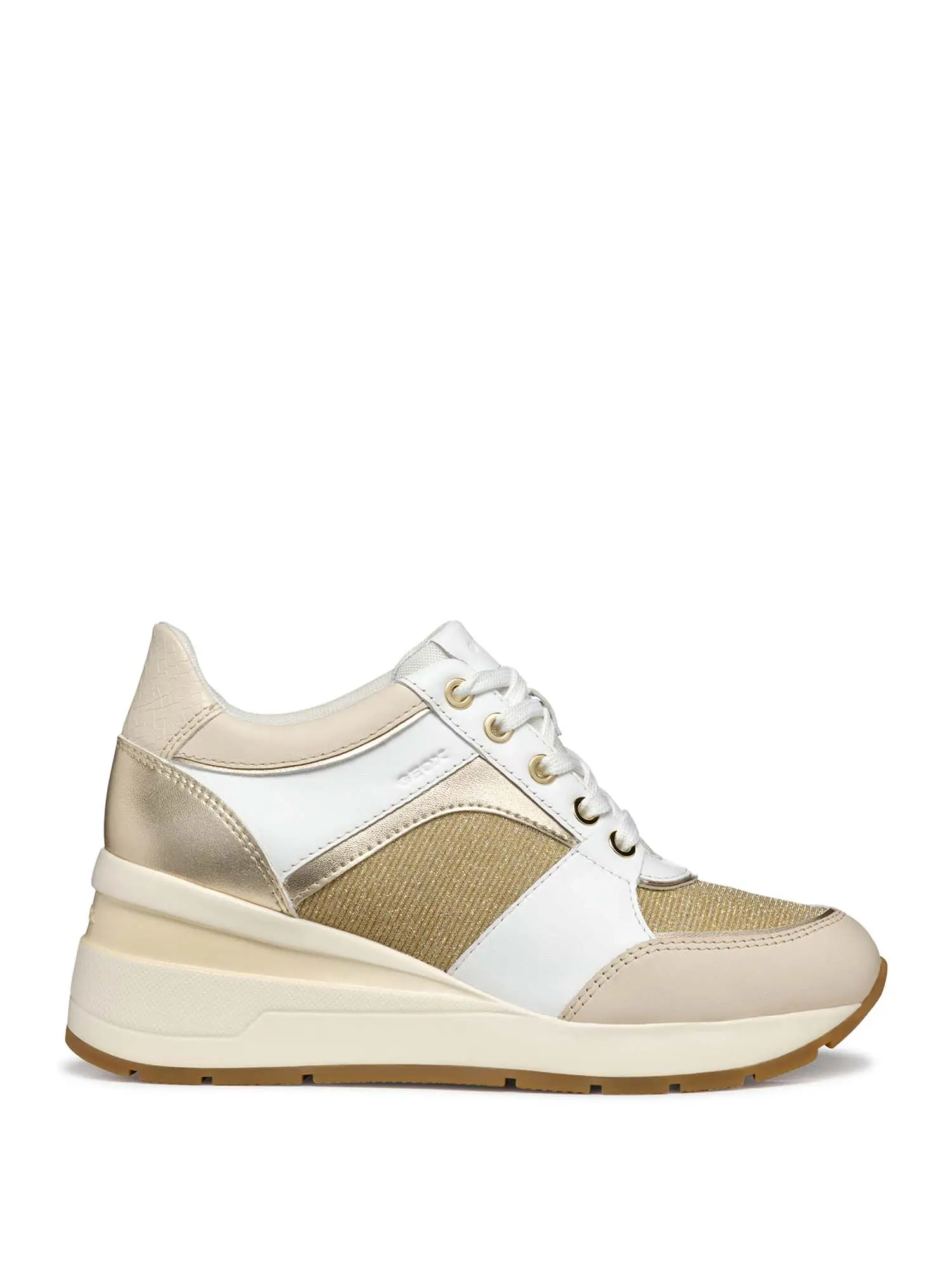 SNEAKERS DONNA - GEOX - D558LA 085LY - BIANCO/ORO, 38