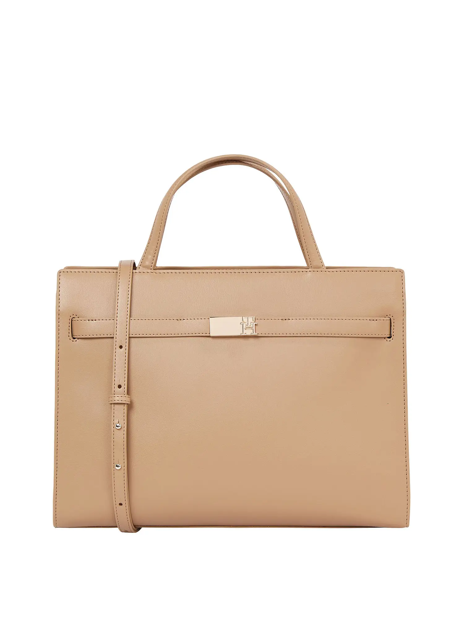 BORSA A MANO DONNA - TOMMY HILFIGER - AW0AW16910 - BEIGE, UNICA