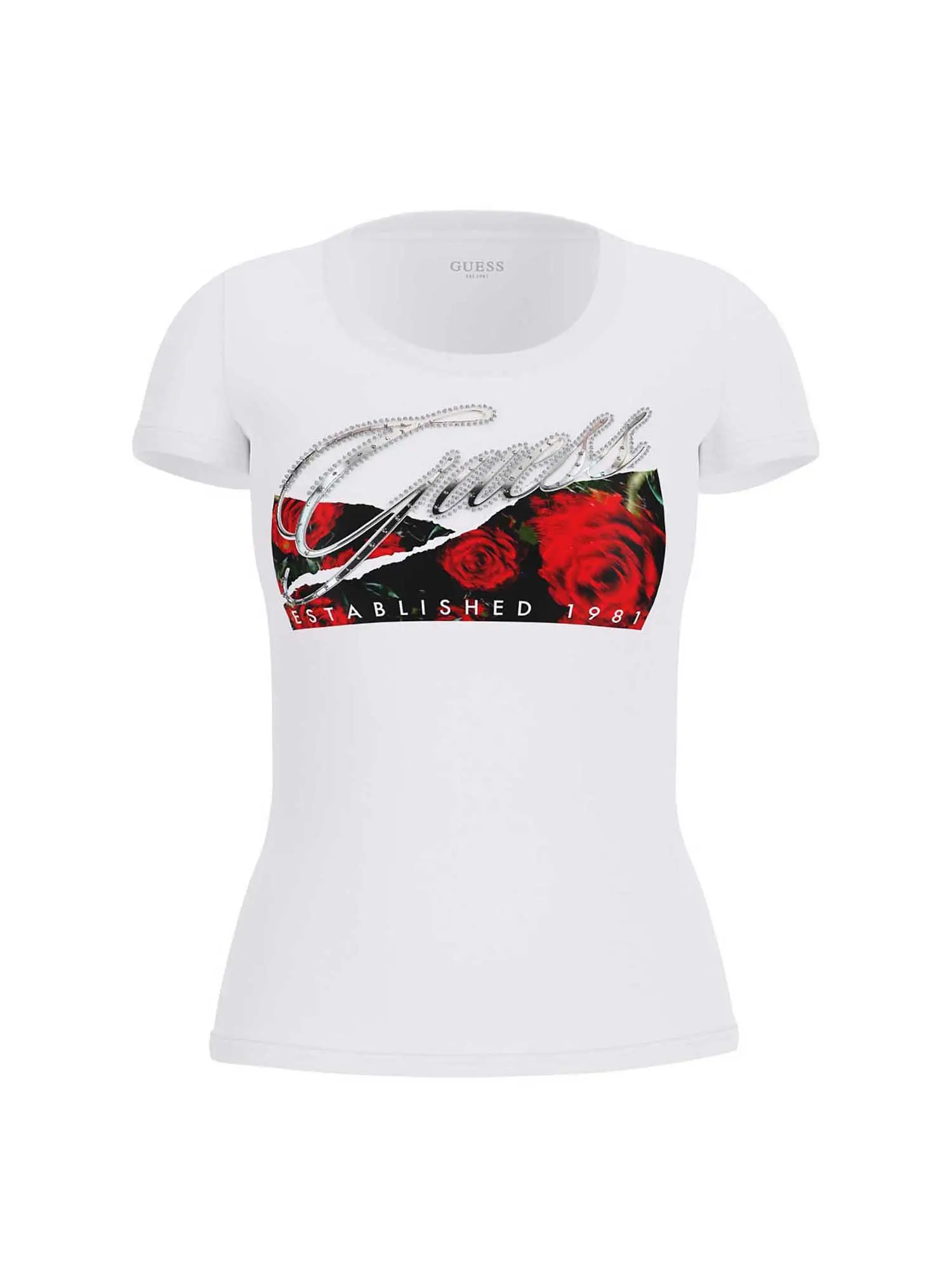 T-SHIRT DONNA - GUESS APPAREL - W5RI03 J1314 - BIANCO, XS