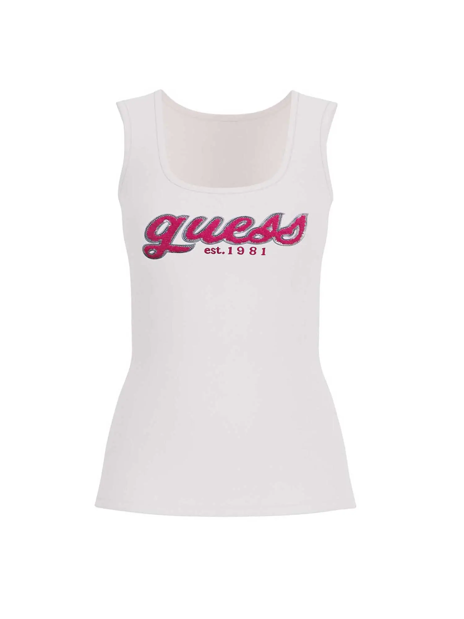 CANOTTA DONNA - GUESS APPAREL - W5RP03 KA0H1 - BIANCO, L